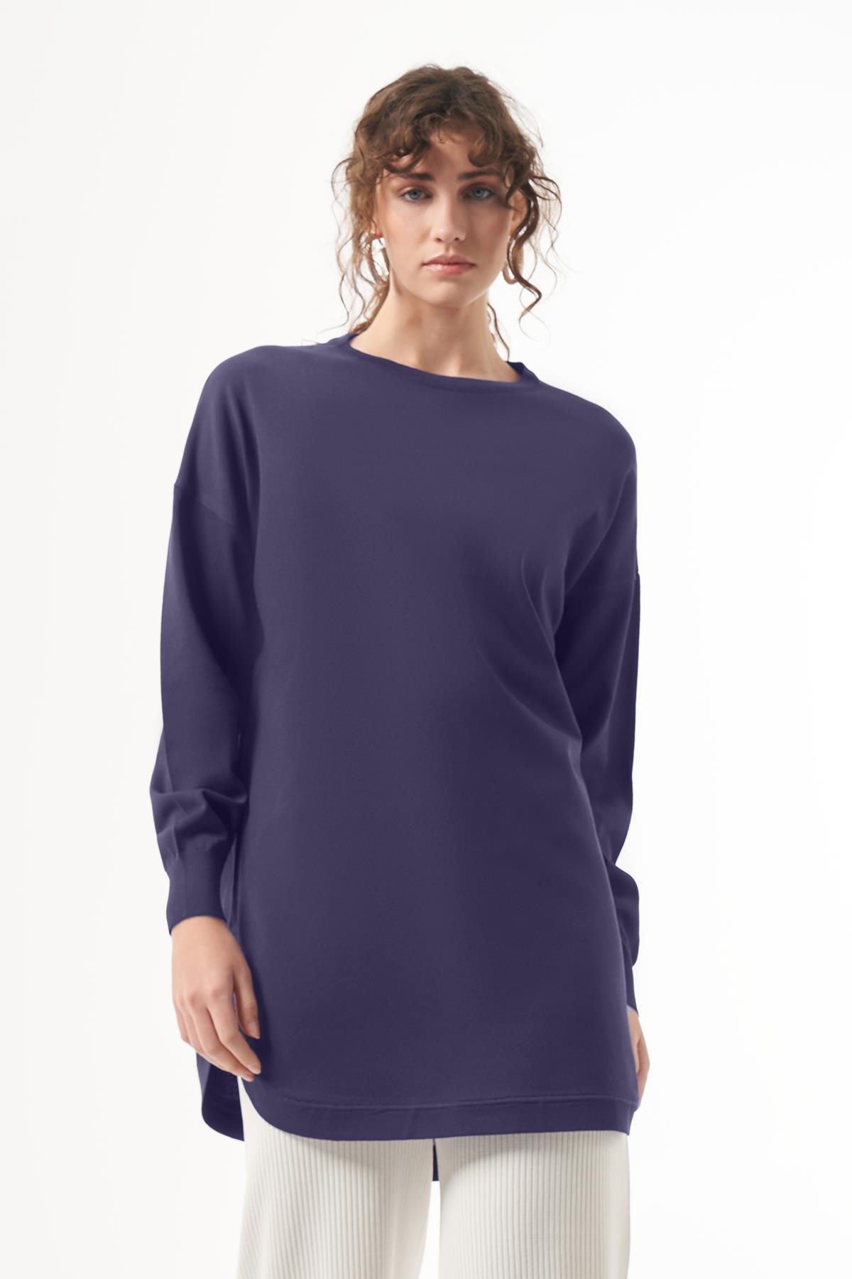 Nuss Merserize Oval Kesim Tunik 1200 Lila