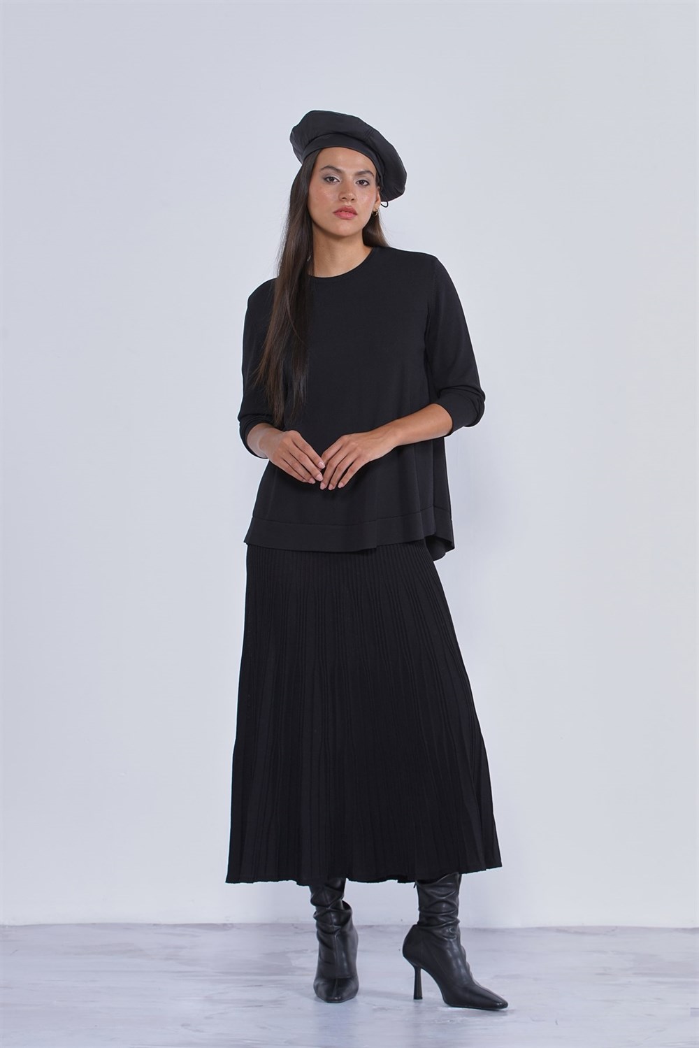 Nuss Merserize Triko Etekli Takım NS-22Y-800TKM Siyah