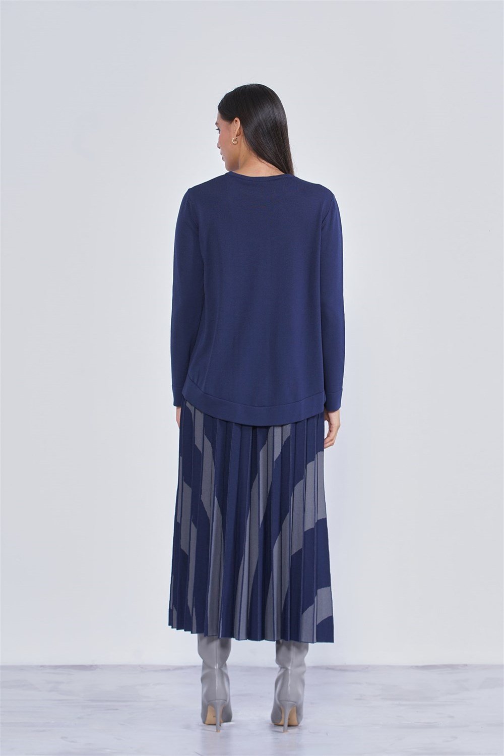 Nuss Merserize Triko Etekli Takım NS-22K-806TKM Lacivert