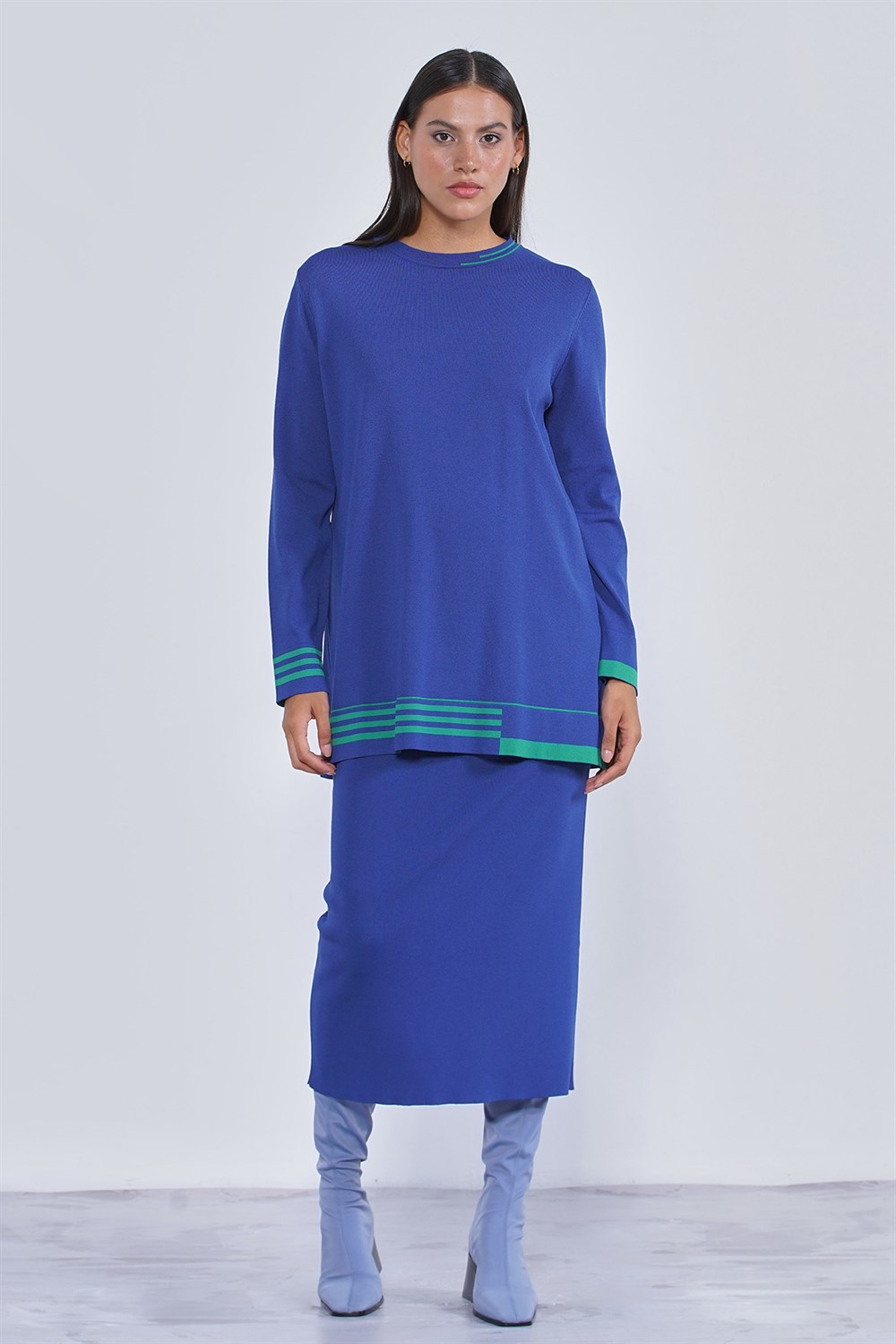 Nuss Merserize Triko Etekli Takım NS-22K-804TKM Saks Benetton