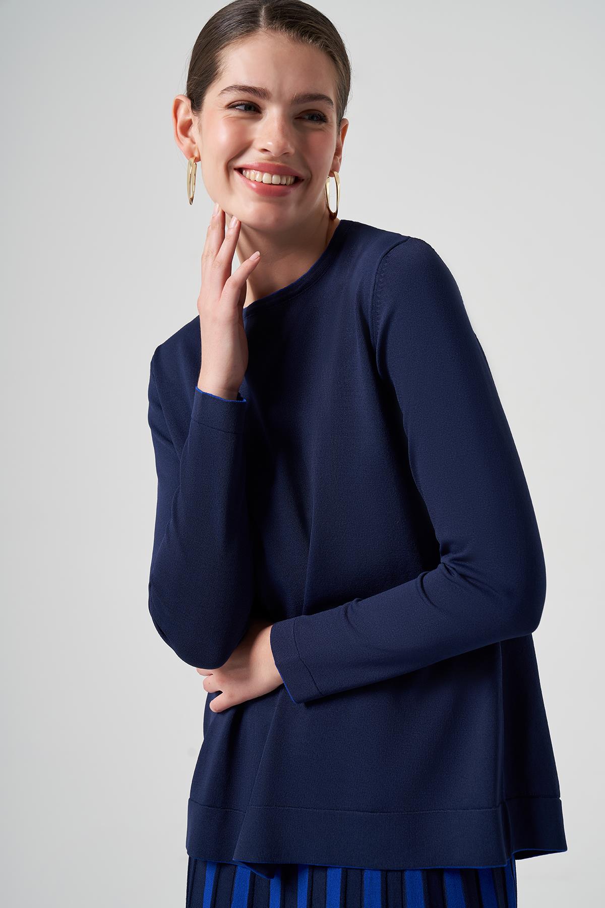 Nuss Merserize Triko Pilise Etekli Takım 1312 Lacivert