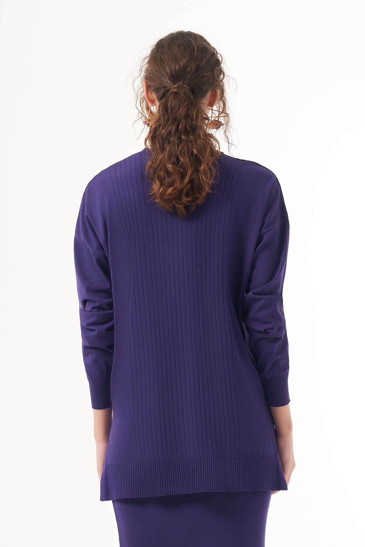 Nuss Merserize Tunik Bluz 1303 Mor