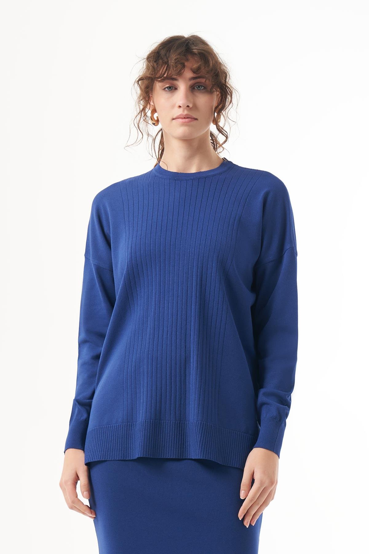 Nuss Merserize Tunik Bluz 1303 Saks