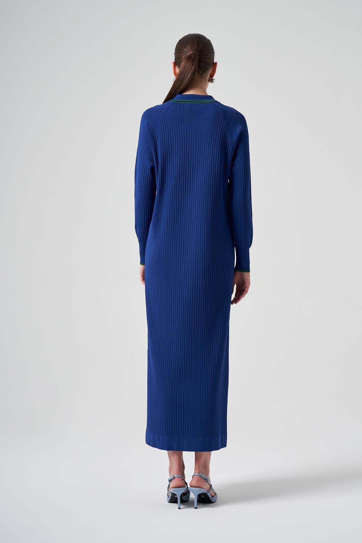 Nuss Merserize Yaka Detay Elbise 1410 Saks