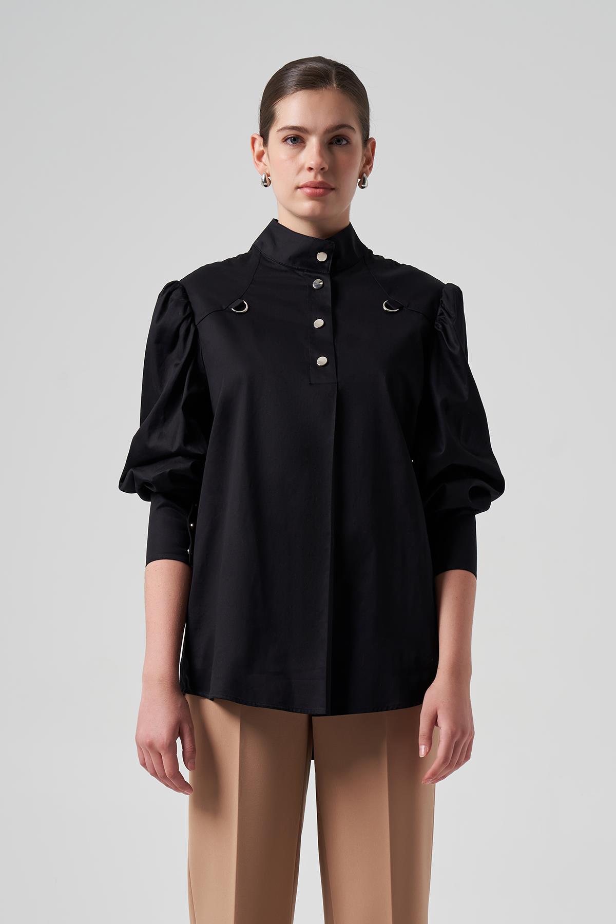 Nuss Pamuklu Gömlek 3002 Siyah