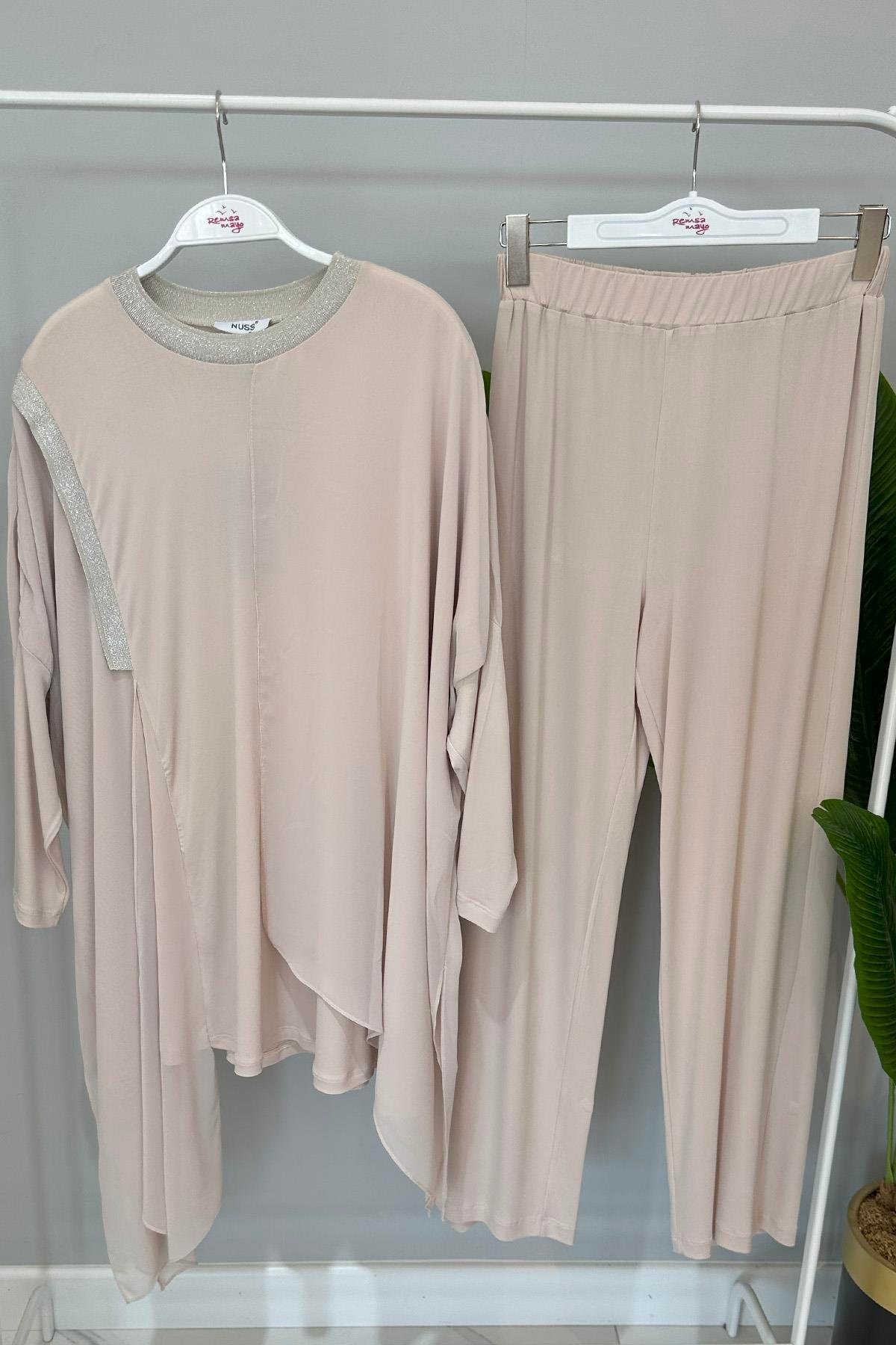 Nuss Pantolonlu Takım 3002 Bej