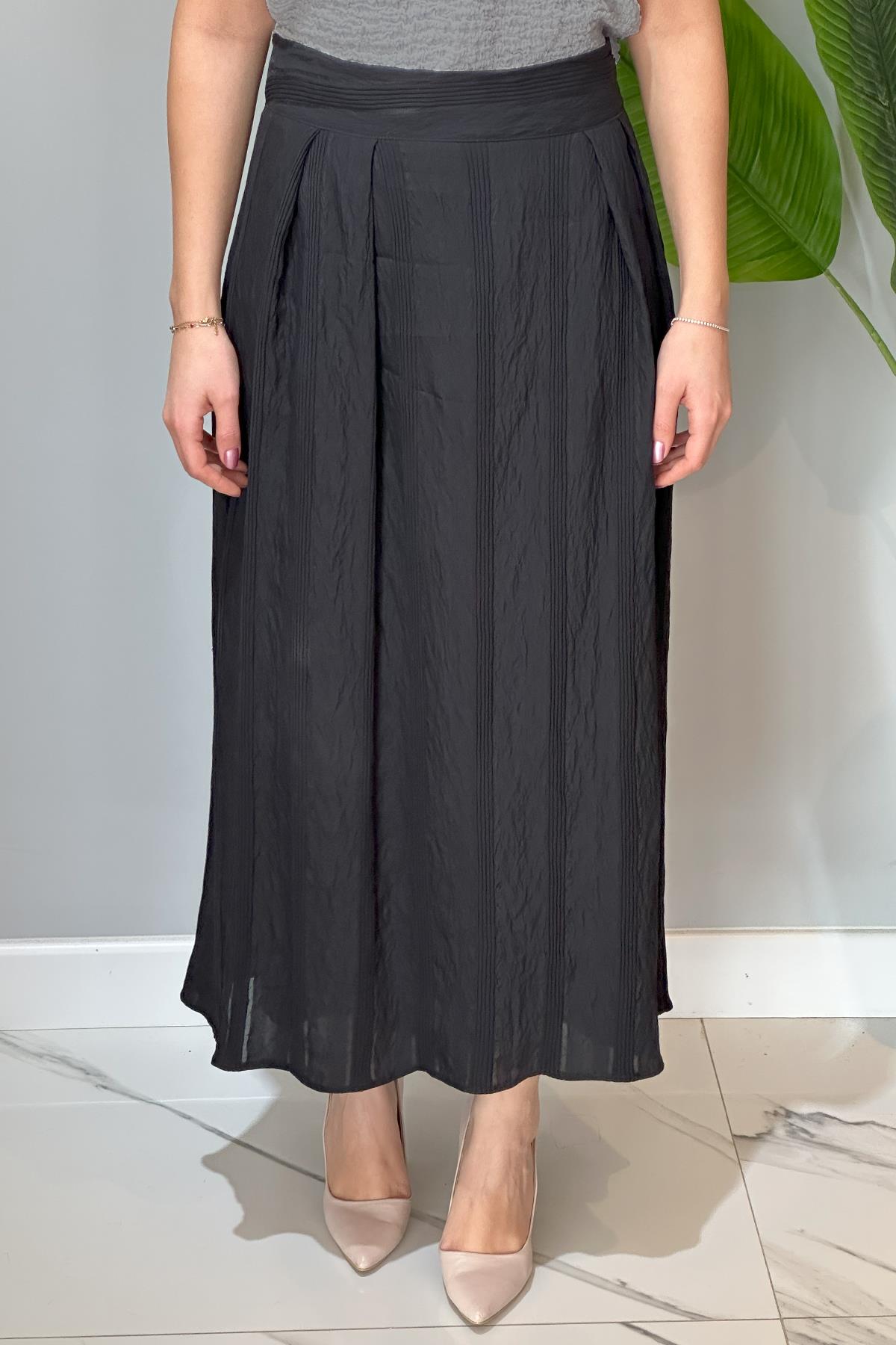 Nuss Paraşüt Dokulu Etek 80-04 Siyah