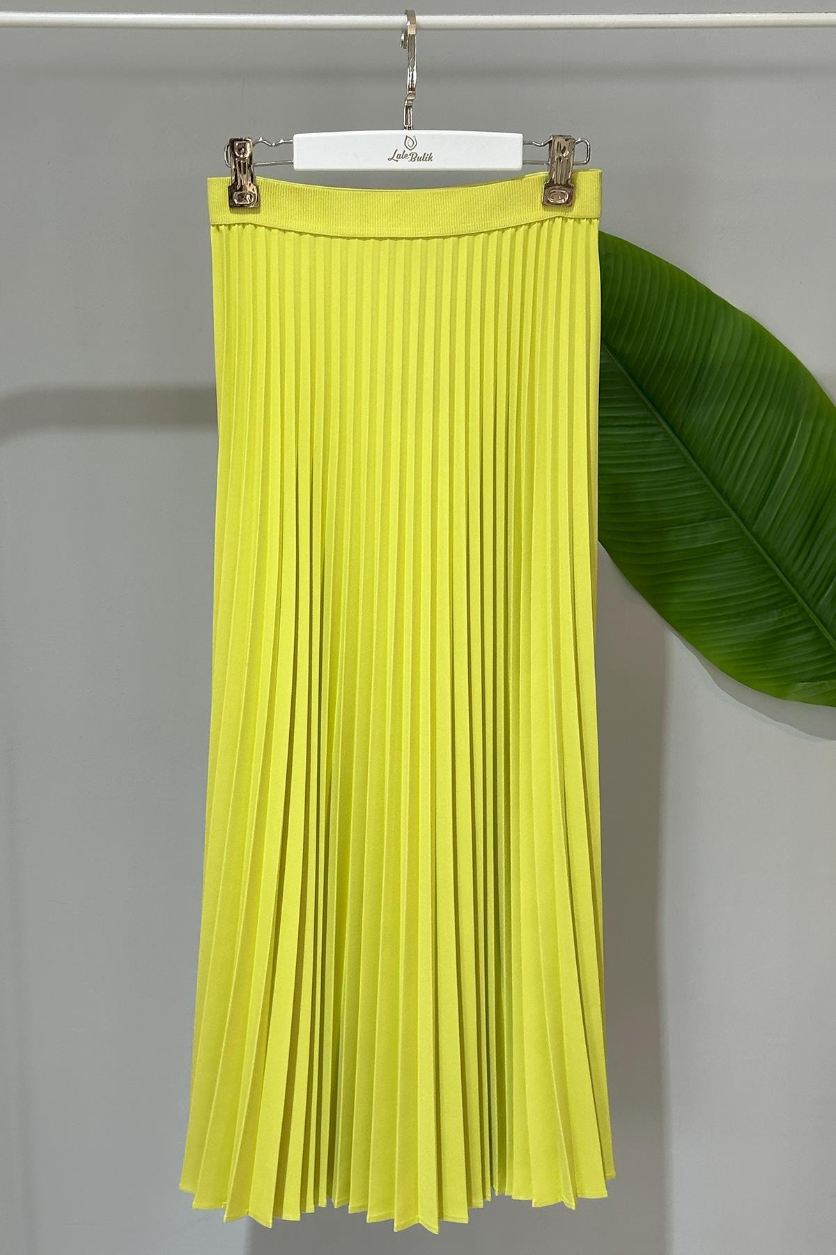 Nuss Plise Etek 8001 Sarı