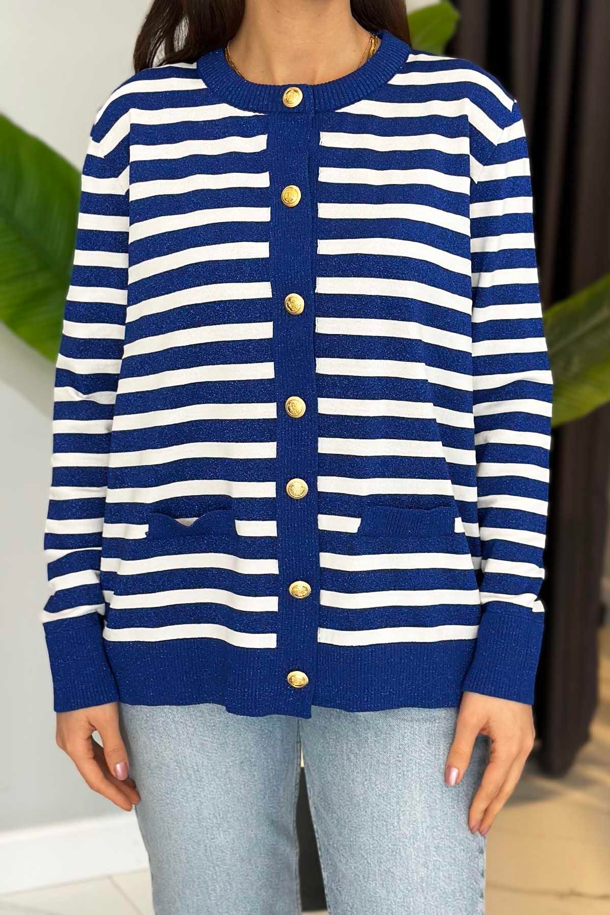 Nuss Sim Detay Hırka 306 Saks