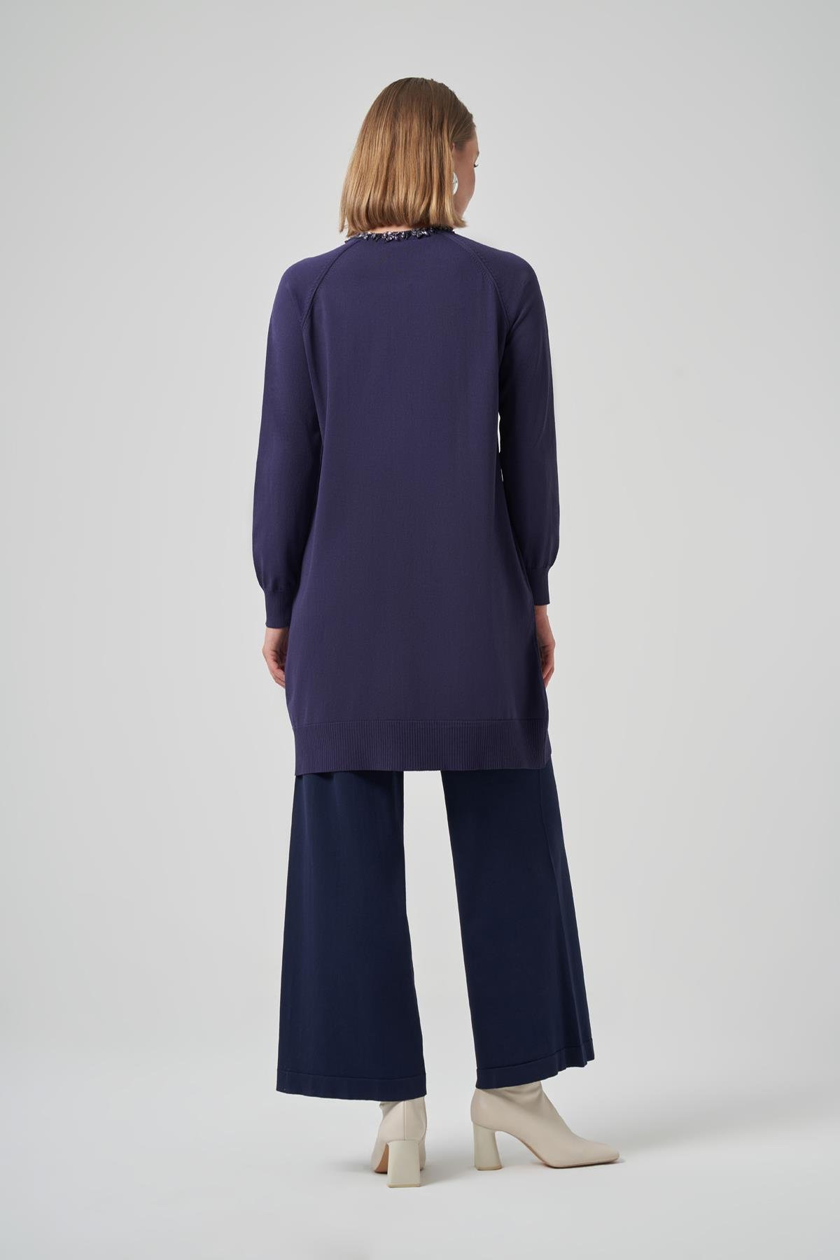 Nuss Taş Detay Hırka 300-T Lacivert