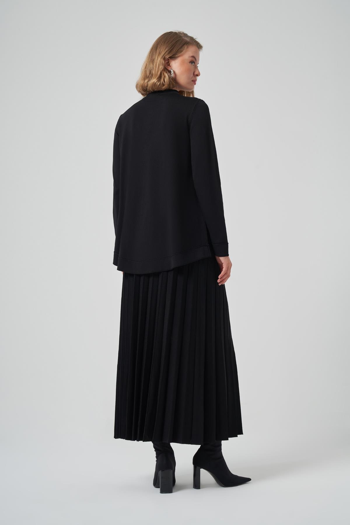 Nuss Taş İşleme Detay Triko Takım 1351  Siyah