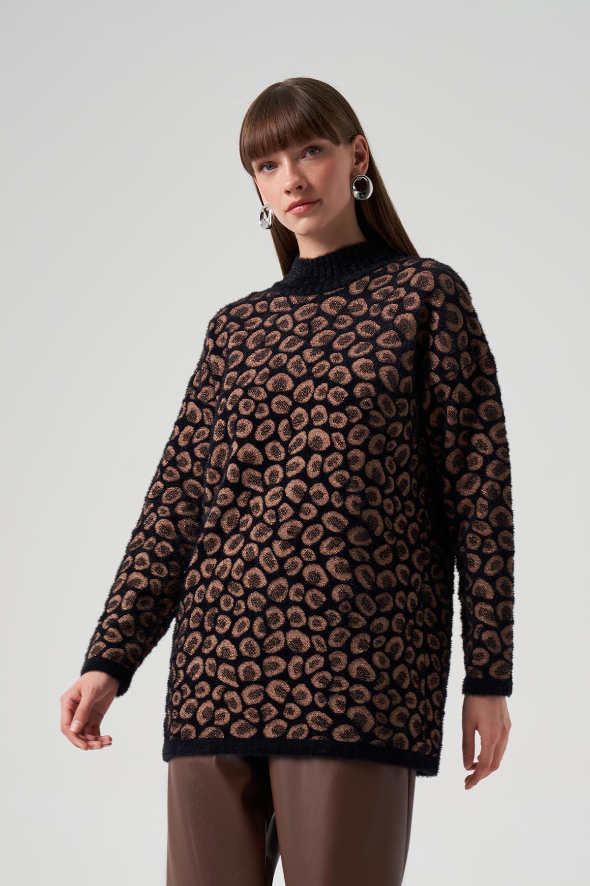 Nuss Triko Kazak Tunik 7004 Siyah