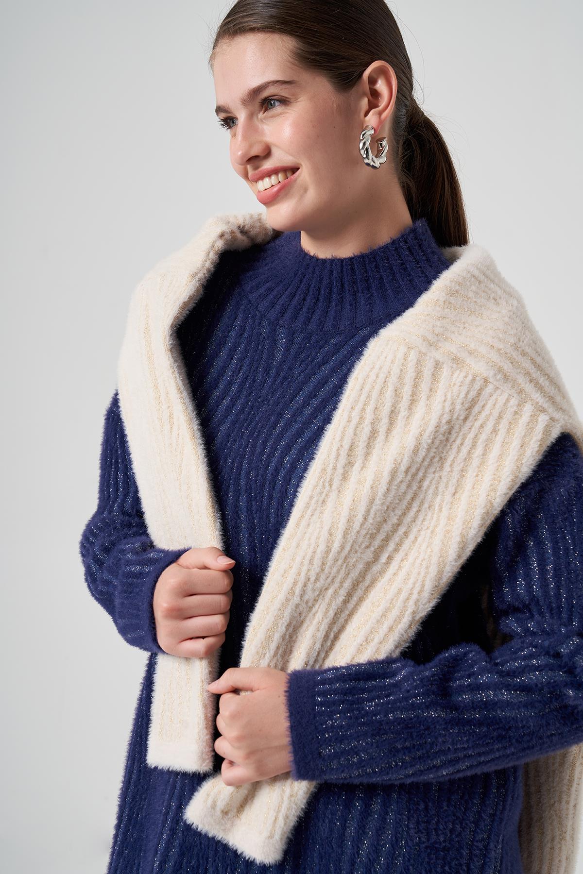 Nuss Triko Kazak Tunik 7005 Lacivert