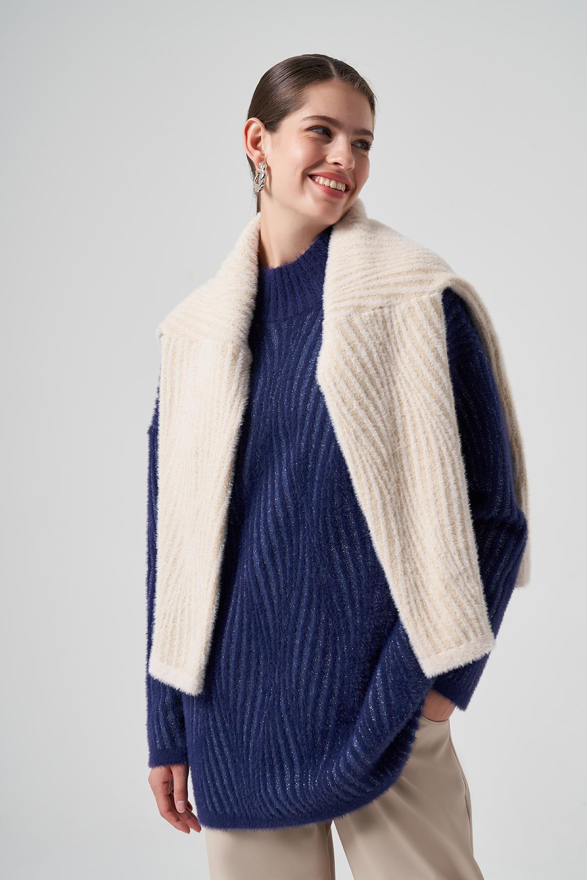 Nuss Triko Kazak Tunik 7005 Lacivert