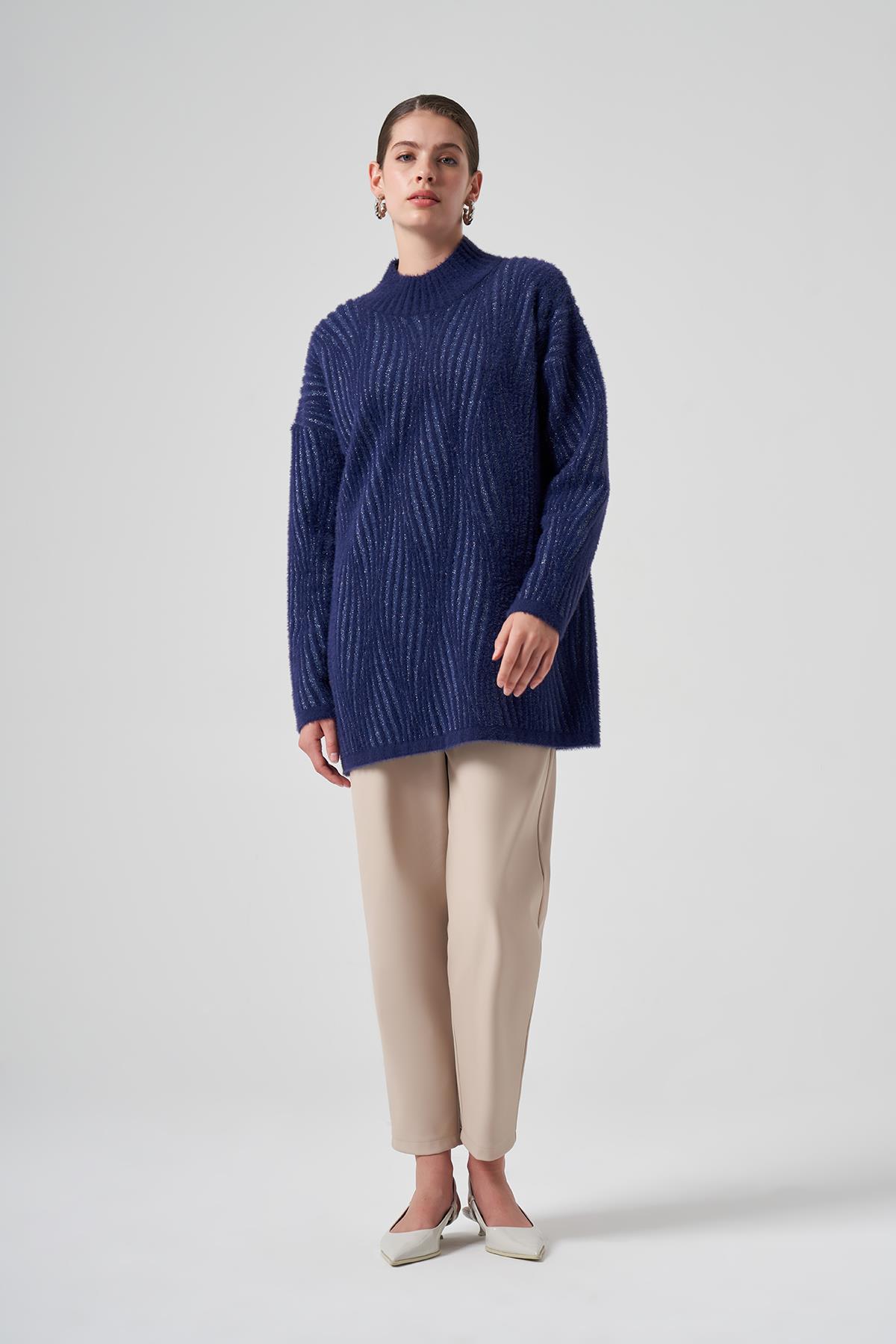 Nuss Triko Kazak Tunik 7005 Lacivert