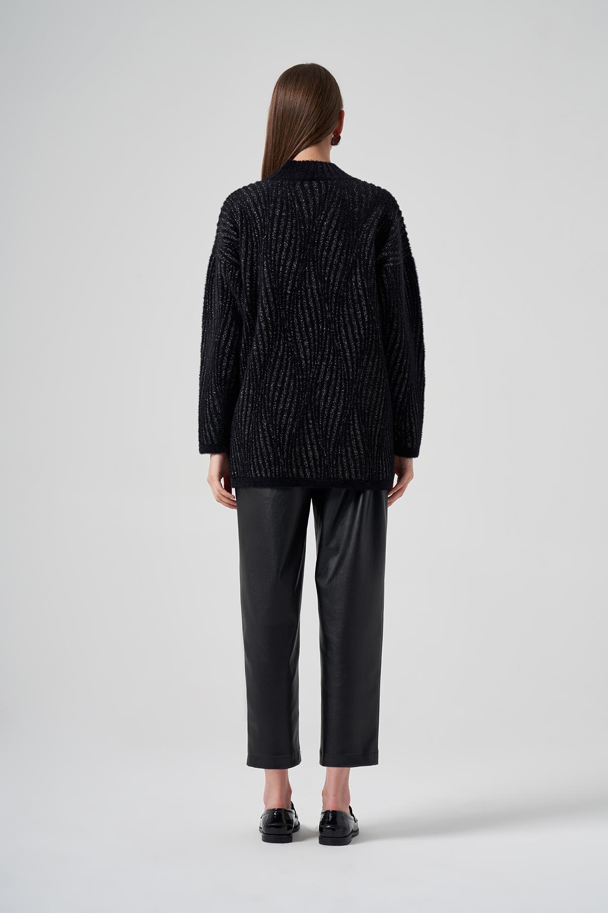 Nuss Triko Kazak Tunik 7005 Siyah