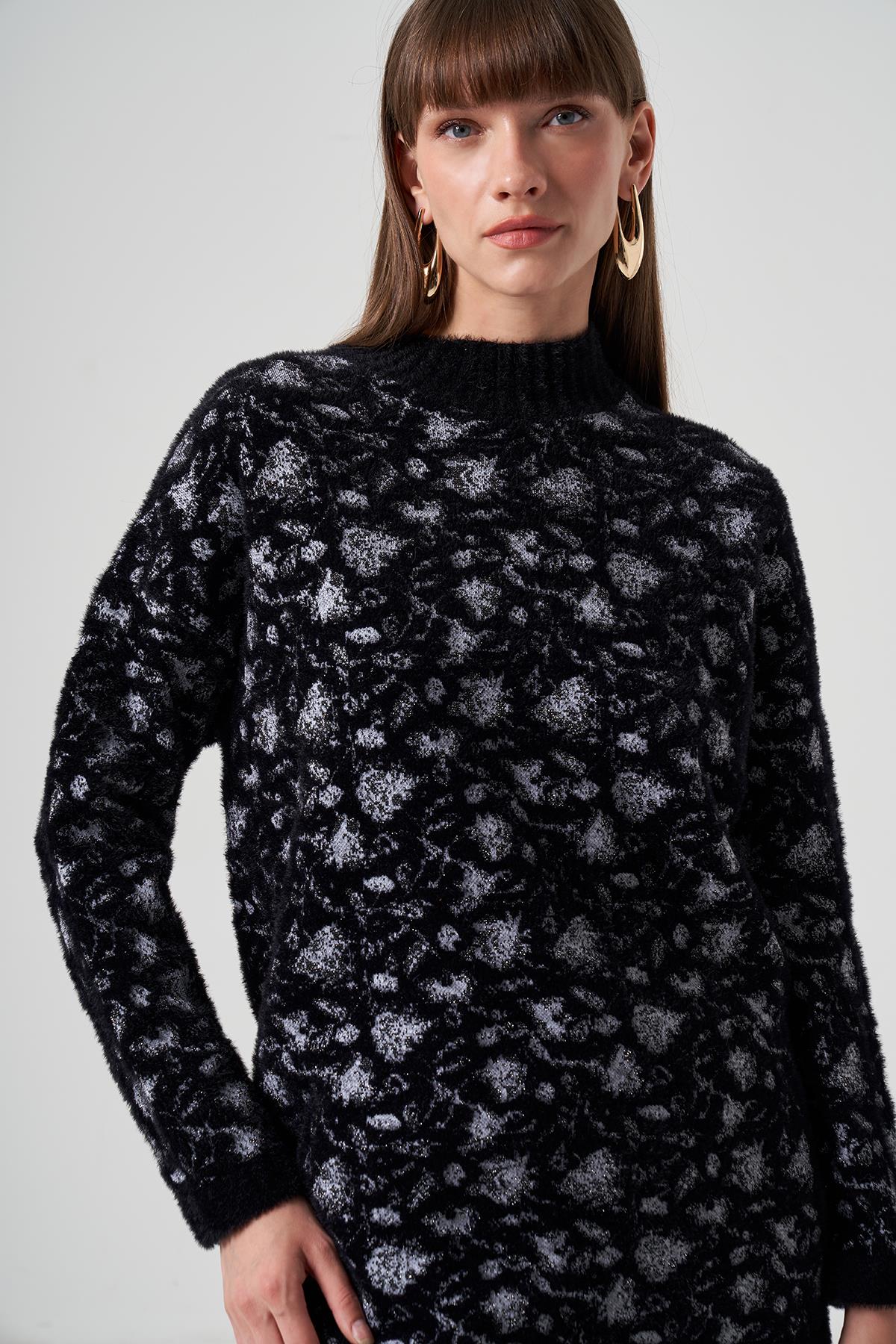 Nuss Triko Kazak Tunik 7006 Siyah