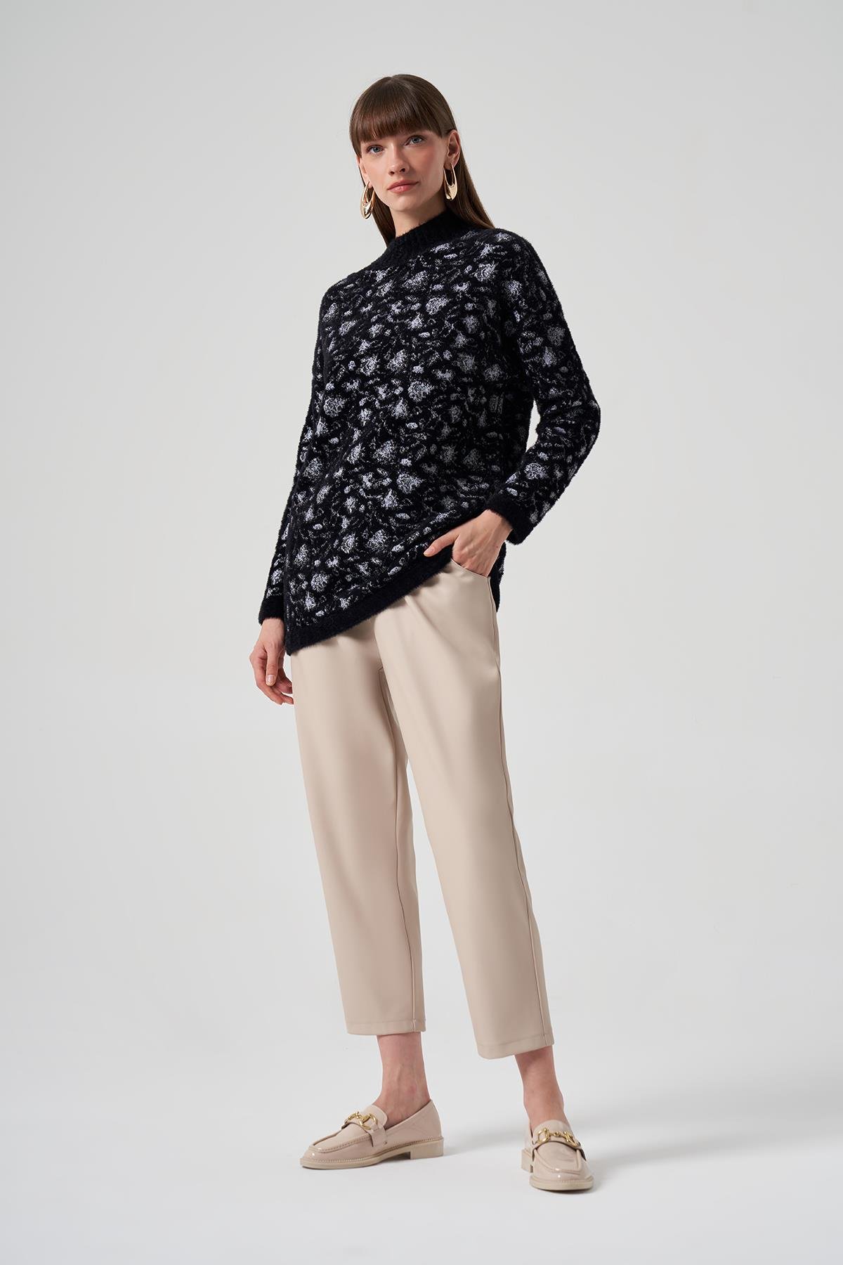 Nuss Triko Kazak Tunik 7006 Siyah