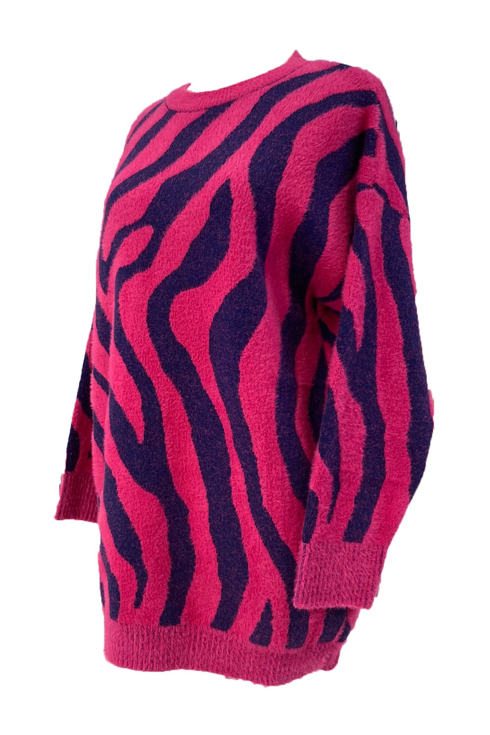 Nuss Zebra Desen Kazak NS-22K-9004KZK Lacivert Fuşya