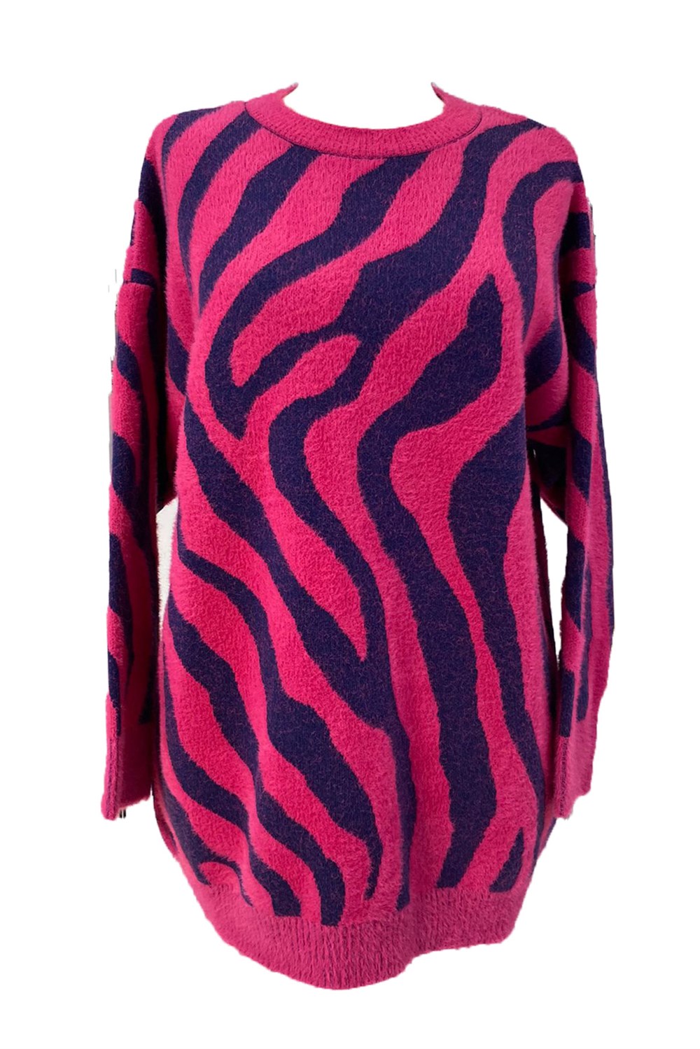 Nuss Zebra Desen Kazak NS-22K-9004KZK Lacivert Fuşya