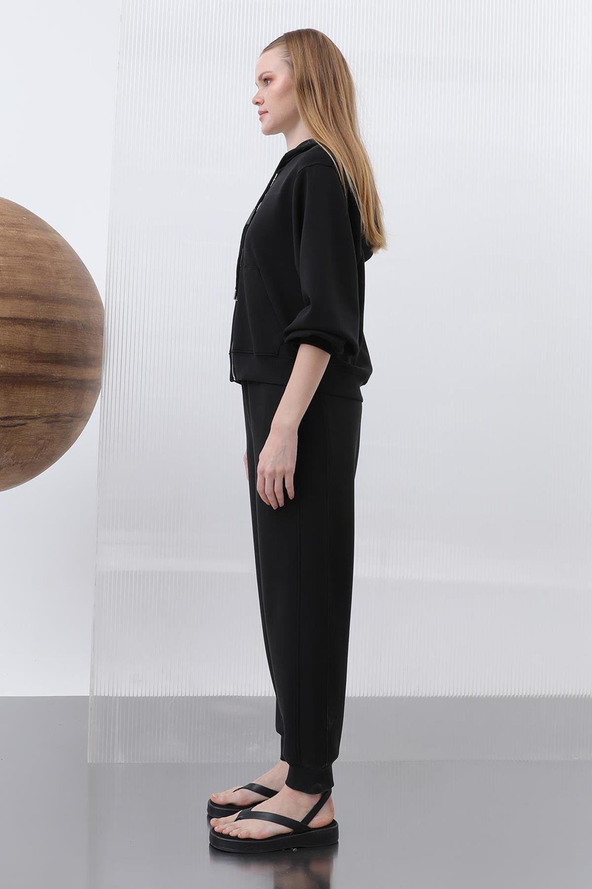 Paçası Lastikli Modal Pantolon 32179 Siyah