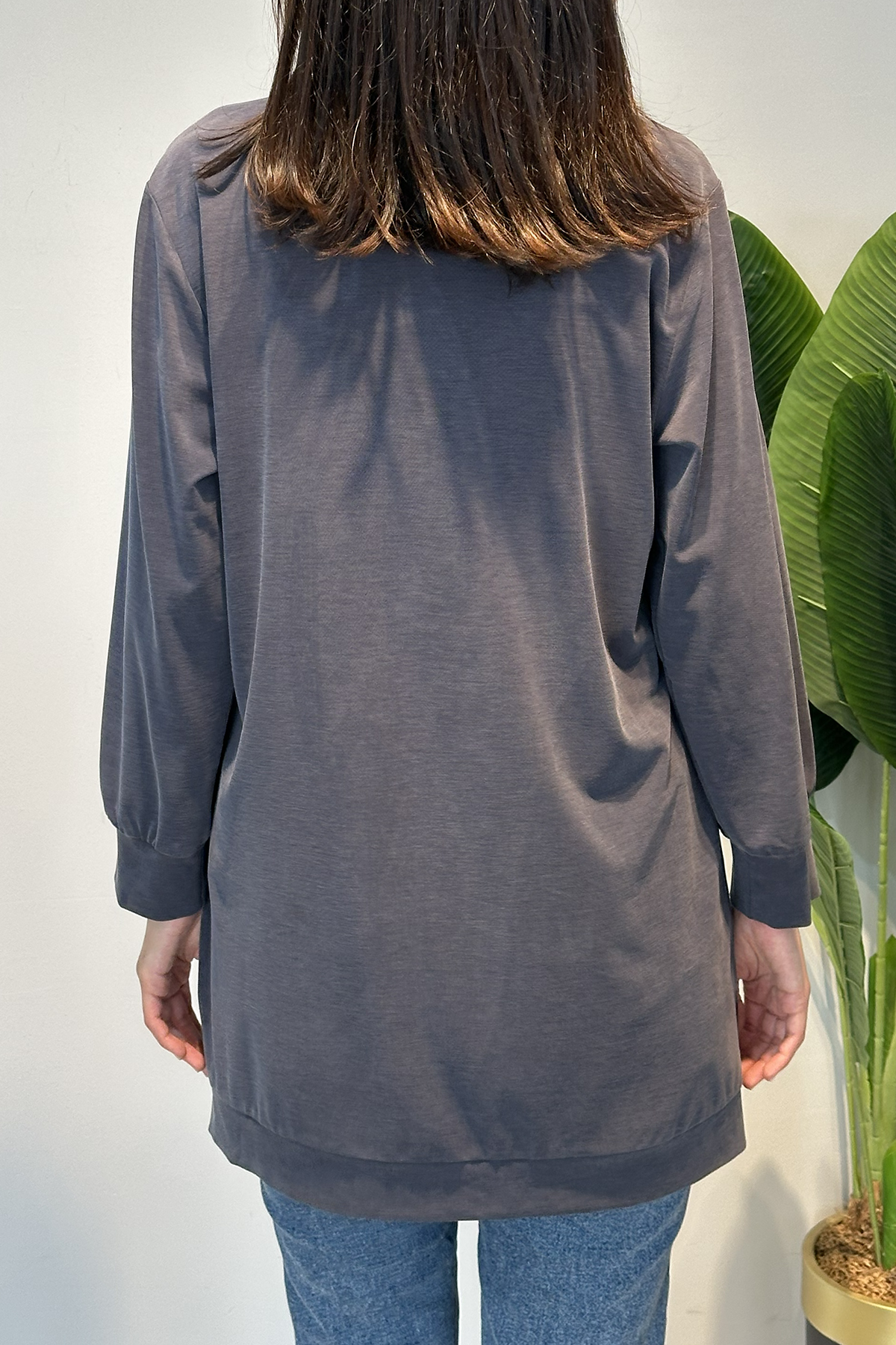 Pamuklu Basic Tunik 7474 Antrasit