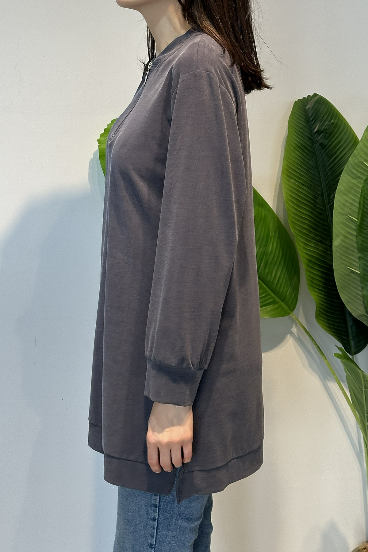 Pamuklu Basic Tunik 7474 Antrasit