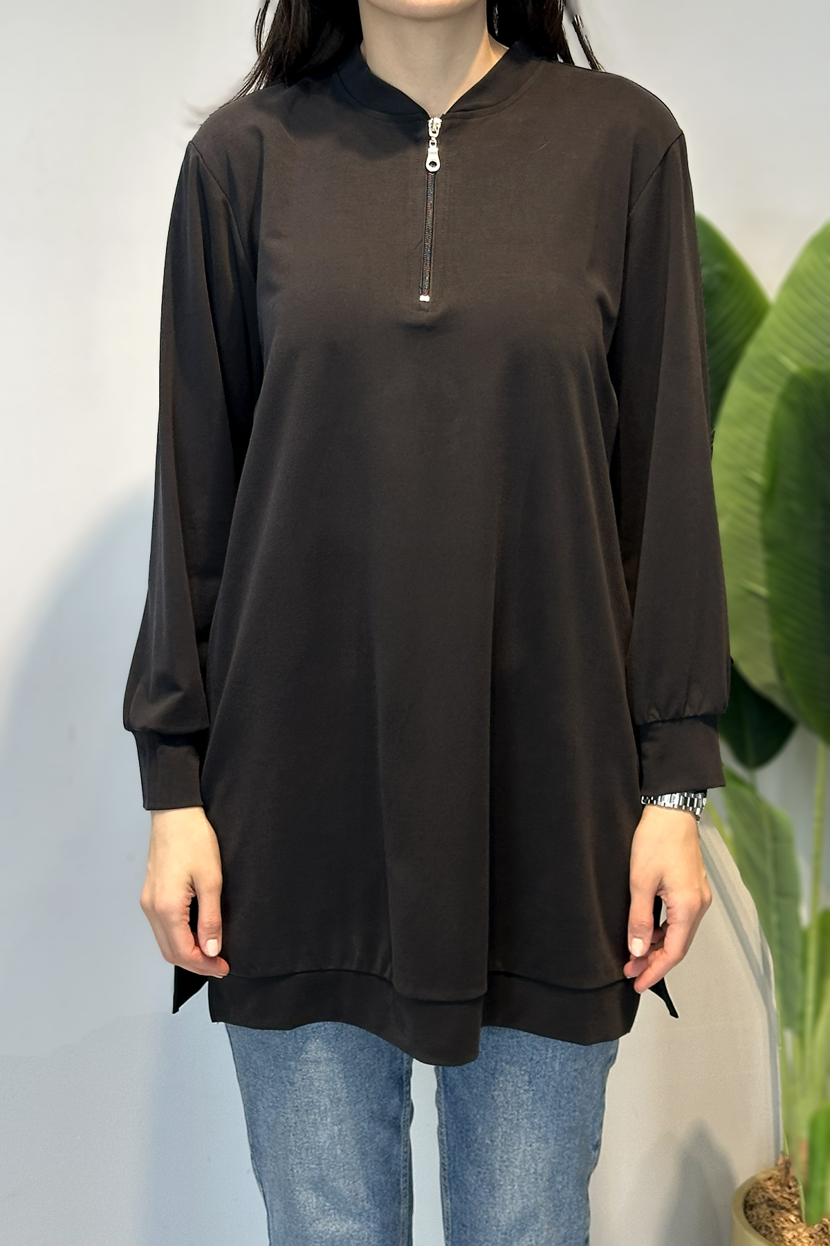 Pamuklu Basic Tunik 7474 Siyah