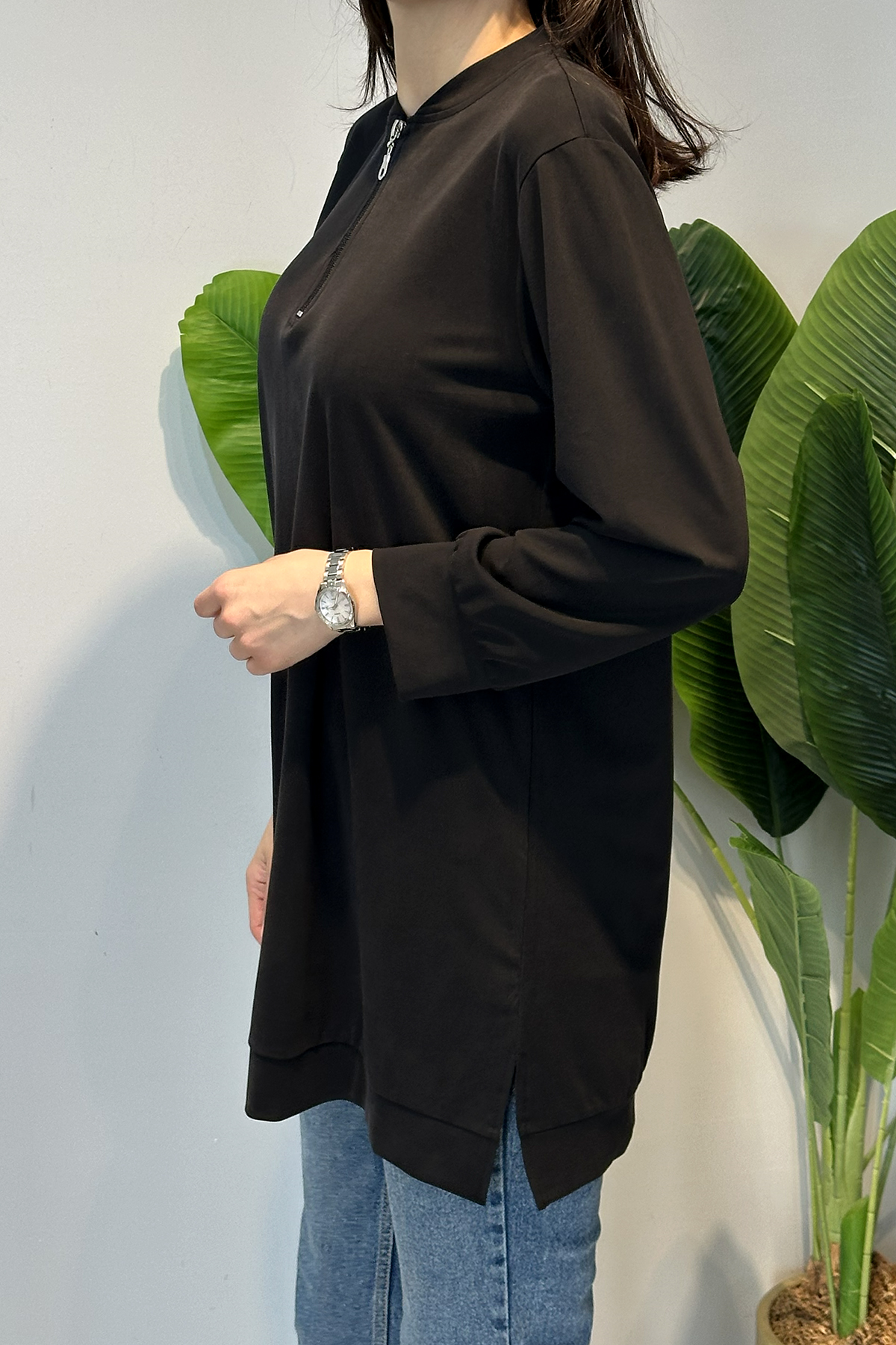 Pamuklu Basic Tunik 7474 Siyah