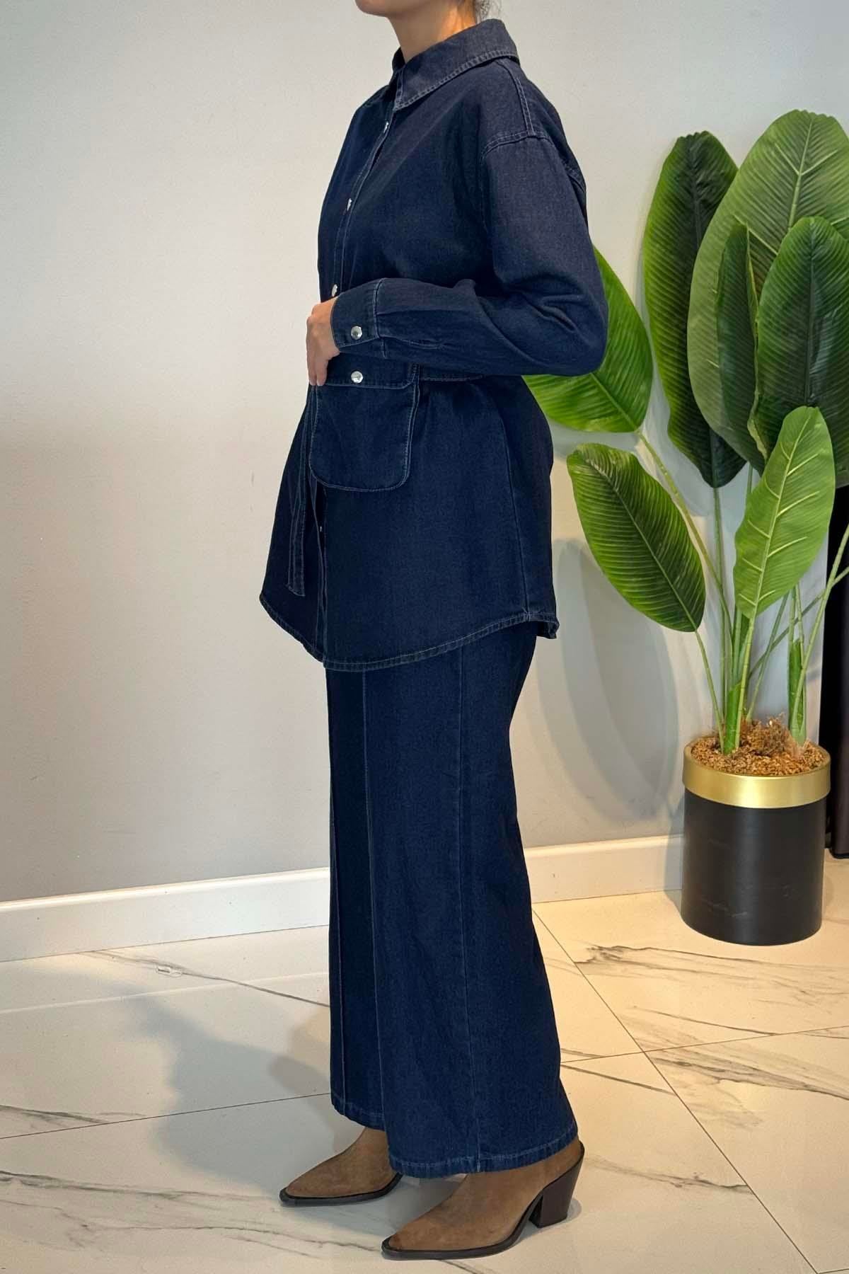 Pamuklu Denim Takım 7430 Mavi