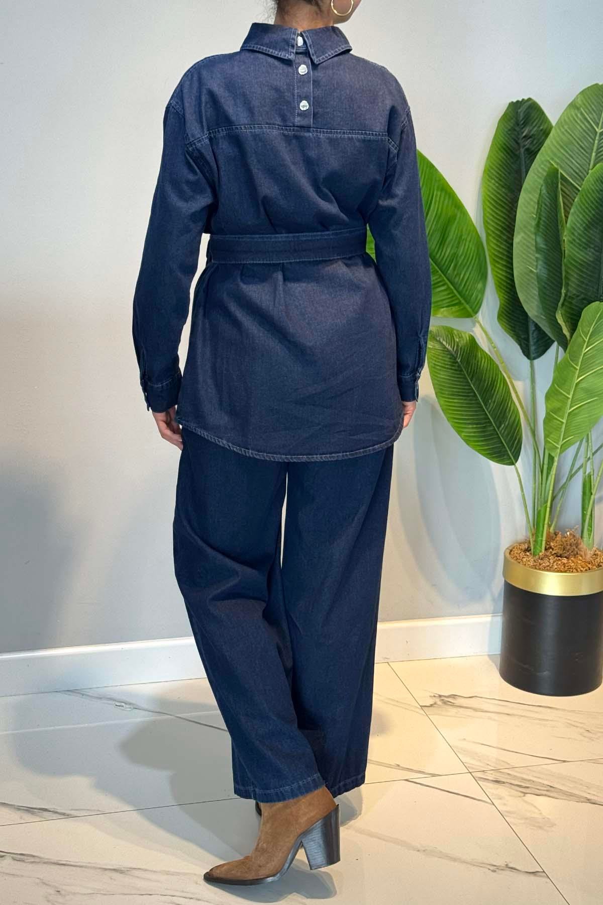 Pamuklu Denim Takım 7430 Mavi