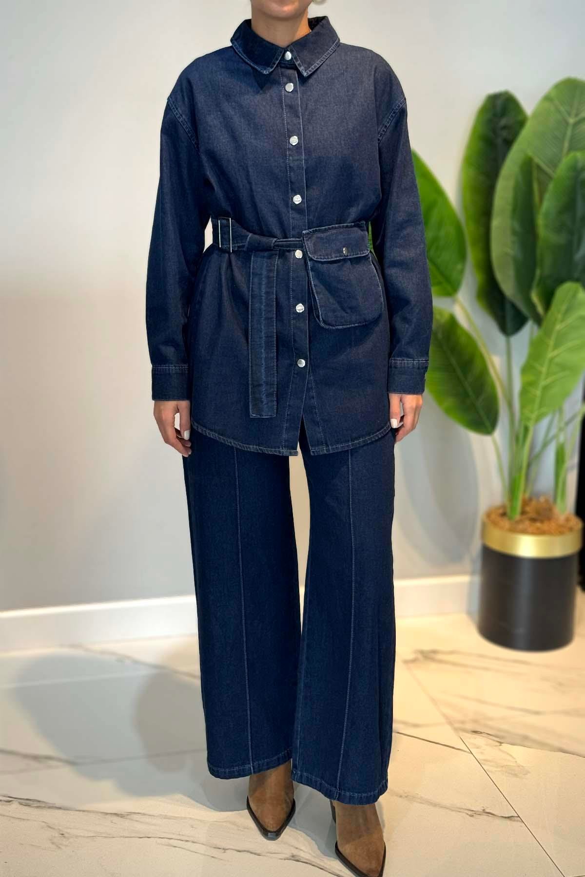 Pamuklu Denim Takım 7430 Mavi