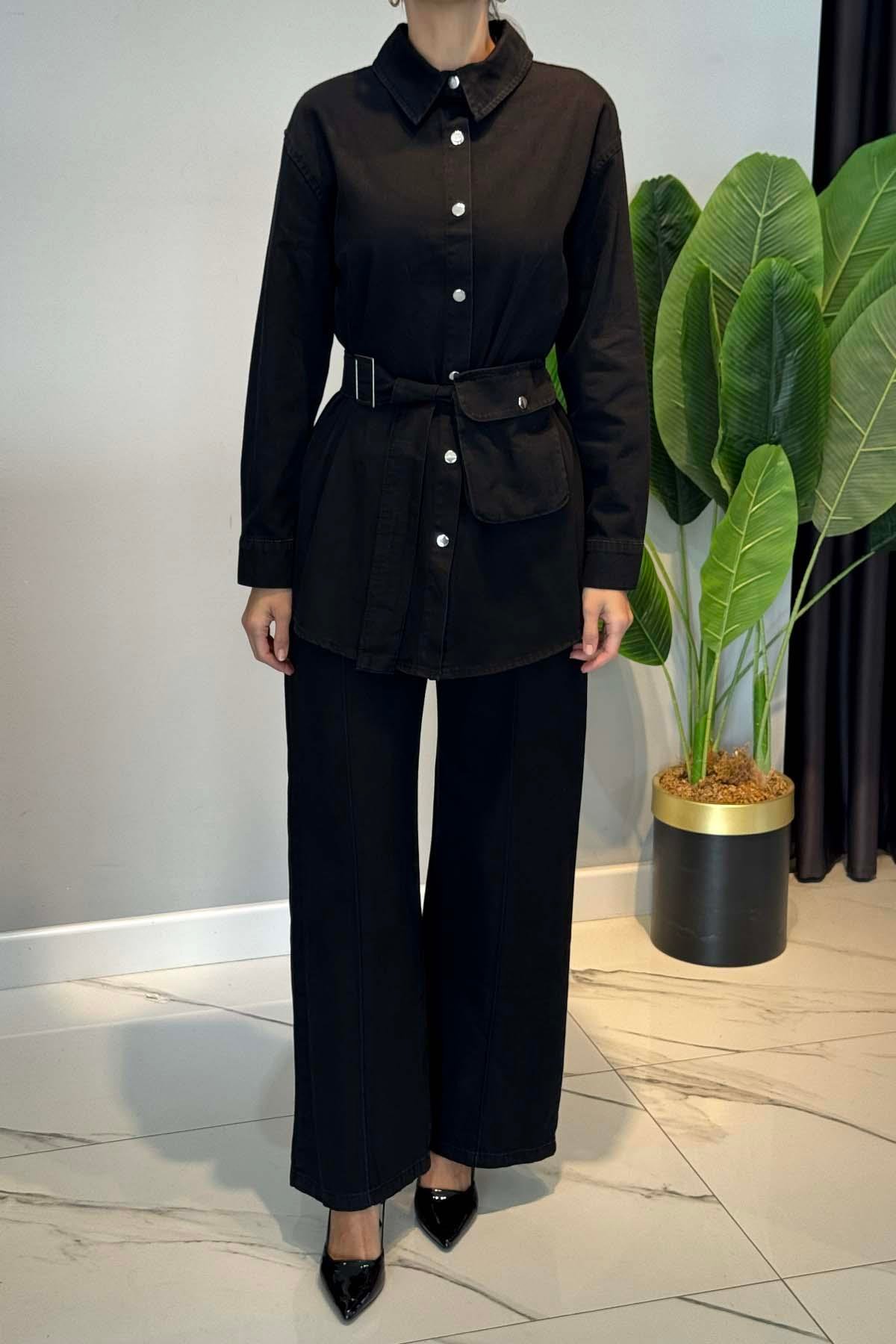 Pamuklu Denim Takım 7430 Siyah