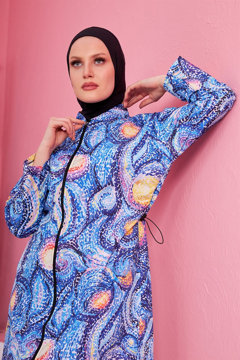 Paraşüt Fermuarlı Tam Kapalı Tesettür Mayo Yasemin Tablo