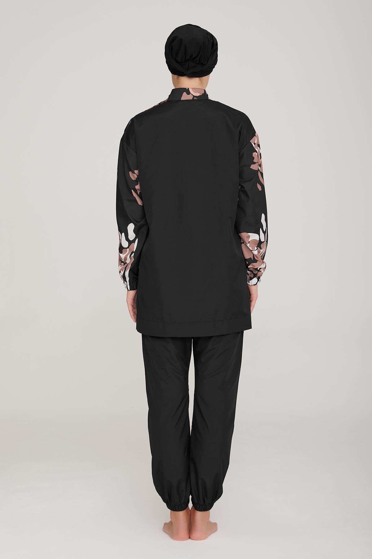 Paraşüt Tam Kapalı Tesettür Mayo Norton 8075 Siyah