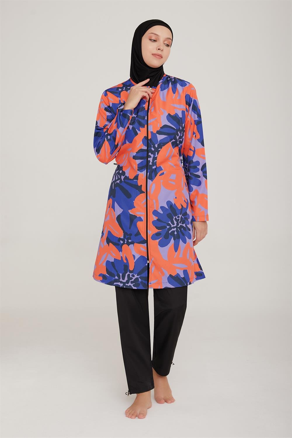 Paraşüt Tam Kapalı Tesettür Mayo Seren 2 9061 Siyah Remsa Mayo