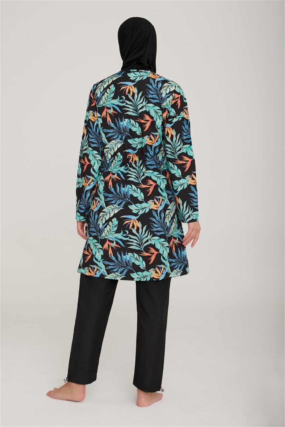 Paraşüt Tam Kapalı Tesettür Mayo Seren 1 9060 Siyah Remsa Mayo