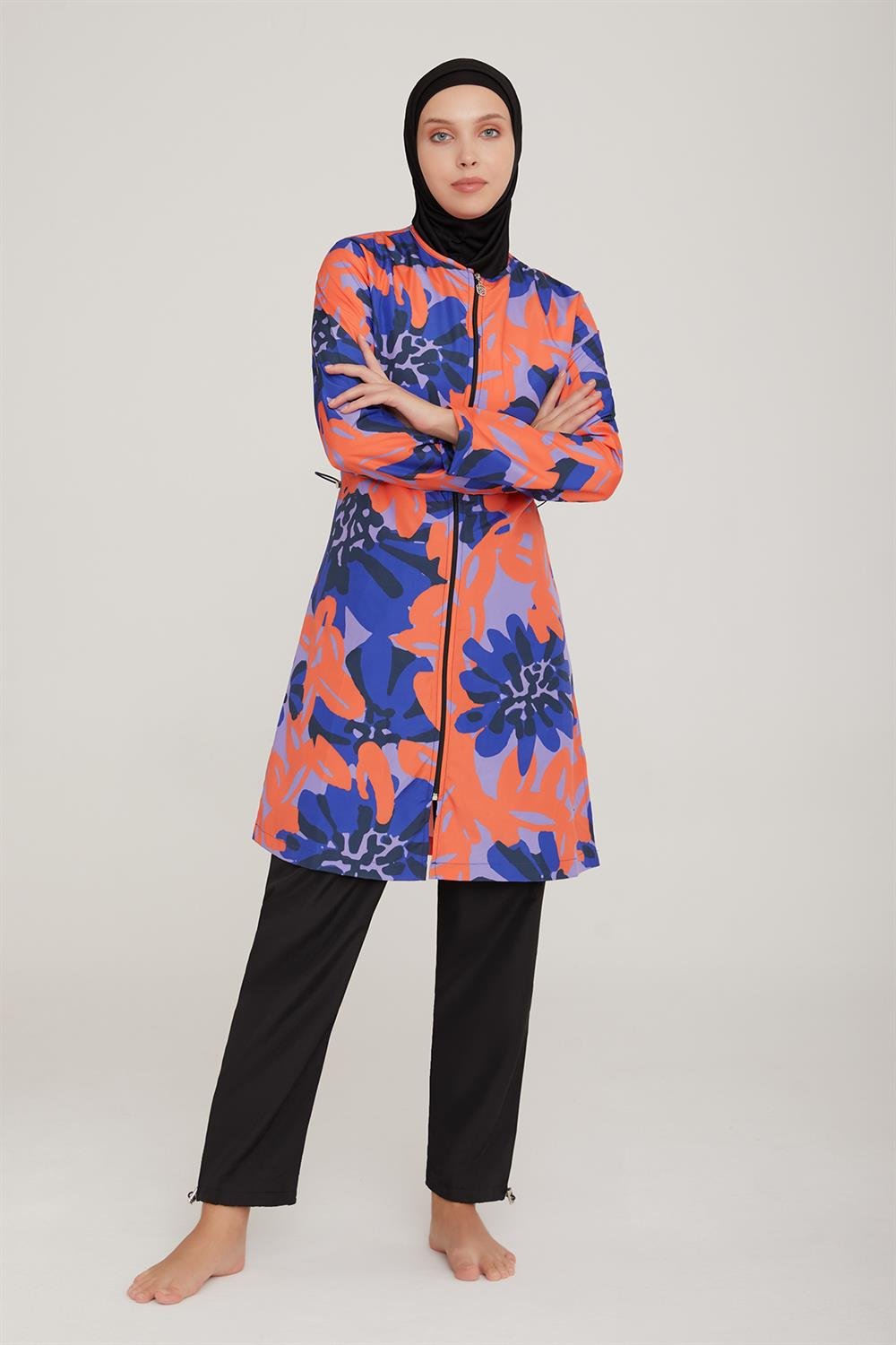 Paraşüt Tam Kapalı Tesettür Mayo Seren 2 9061 Siyah Remsa Mayo