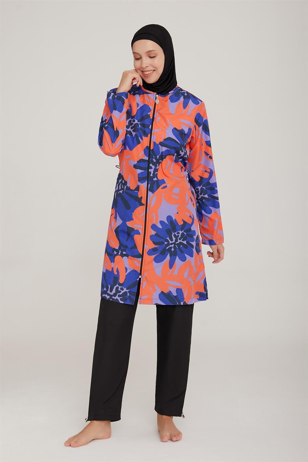 Paraşüt Tam Kapalı Tesettür Mayo Seren 2 9061 Siyah Remsa Mayo