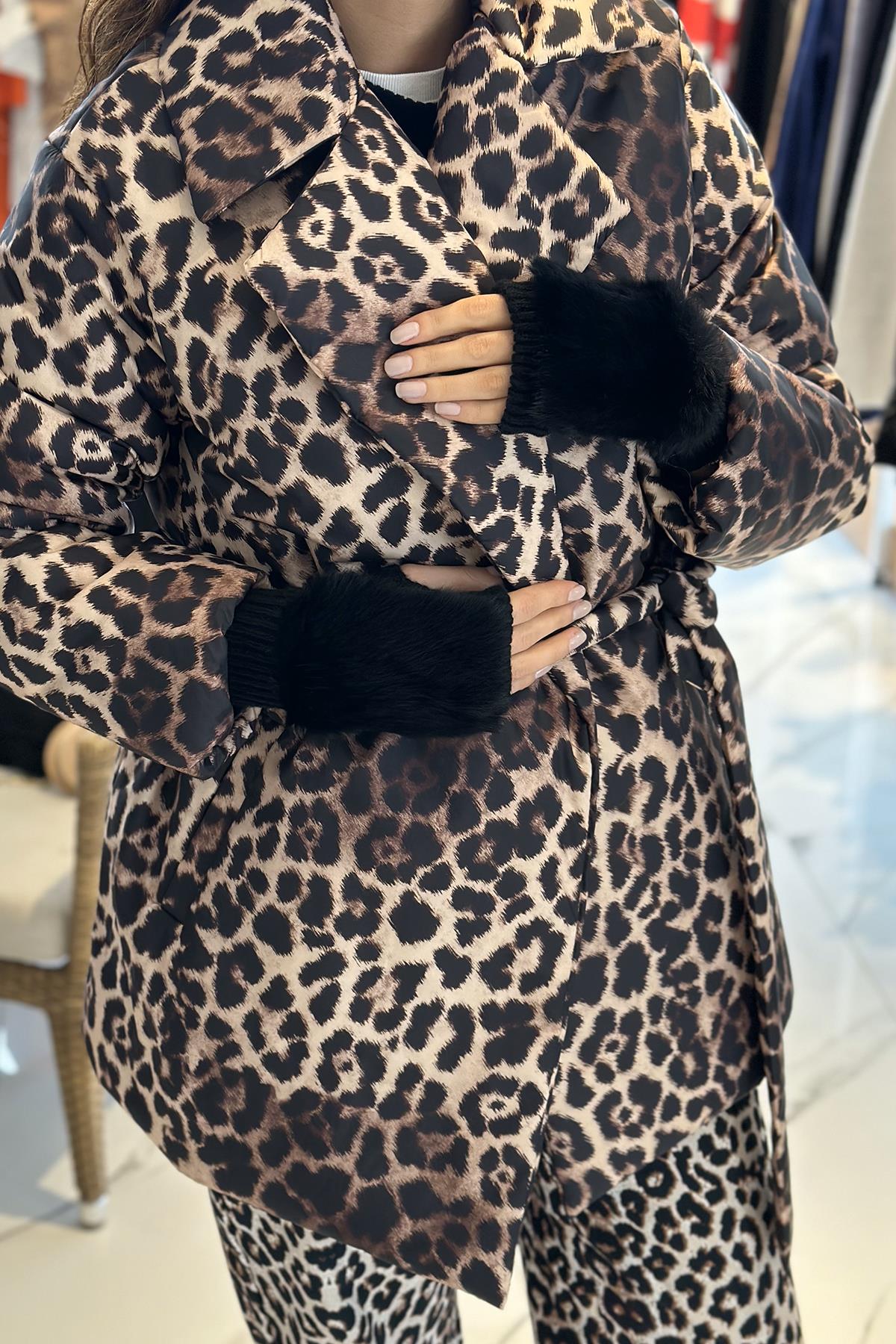 Peluş Detay Kadın Örme Kesik Eldiven ELD-30 Siyah