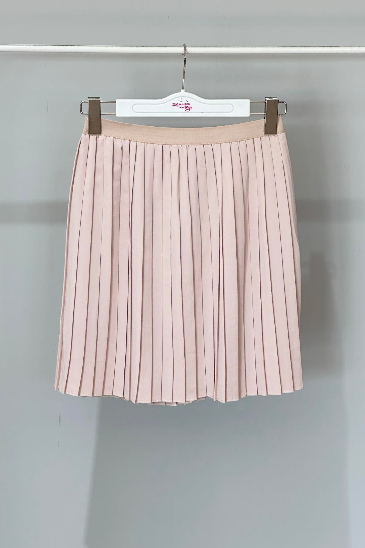 Piliseli İçlik Etek 40002 Bej