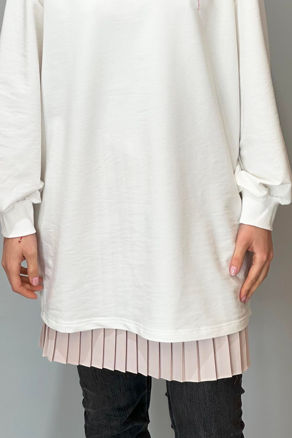 Piliseli İçlik Etek 40002 Bej