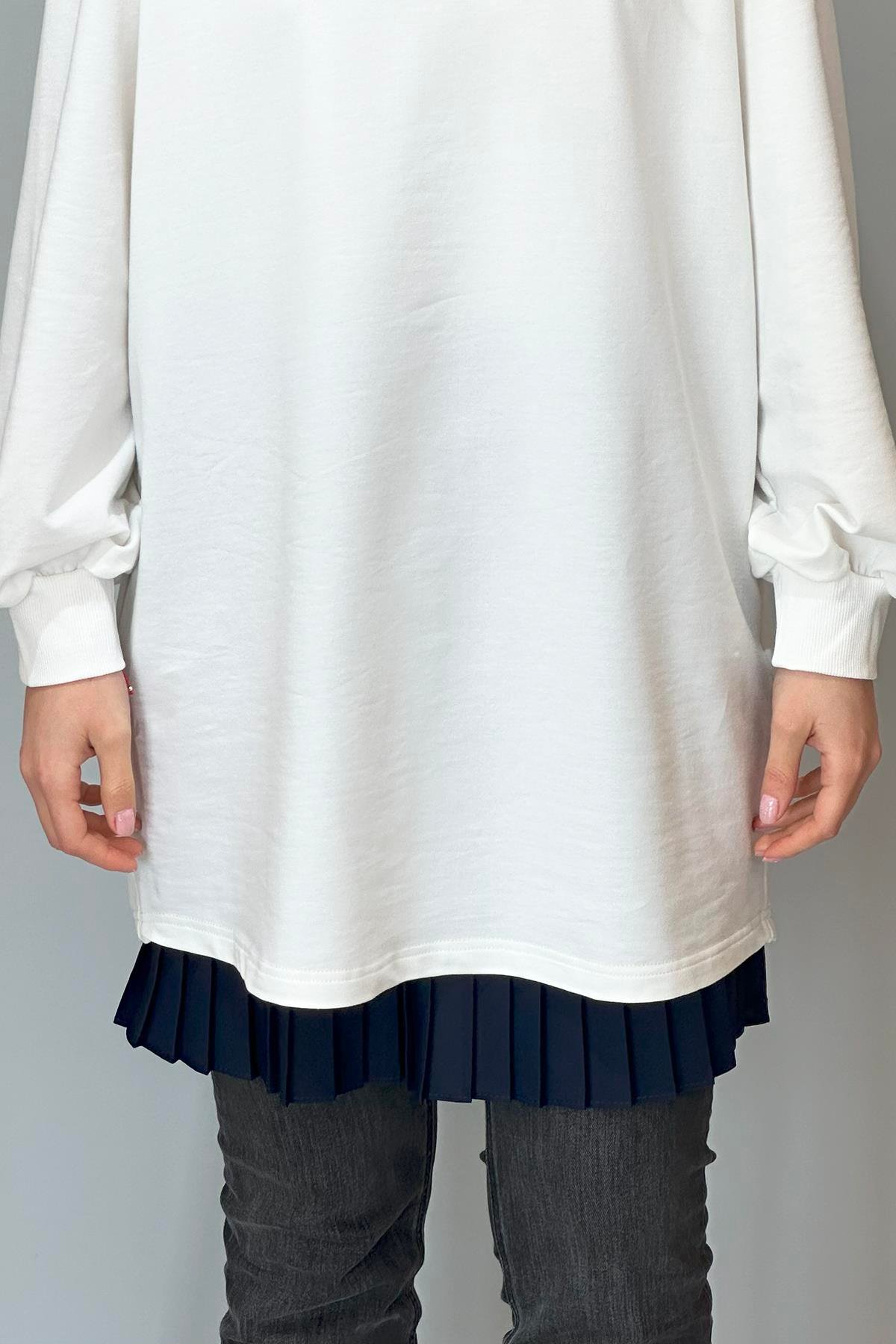 Piliseli İçlik Etek 40002 Lacivert