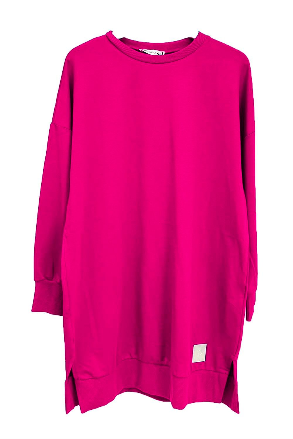 Puane Basic Tunik Sweat Fuşya