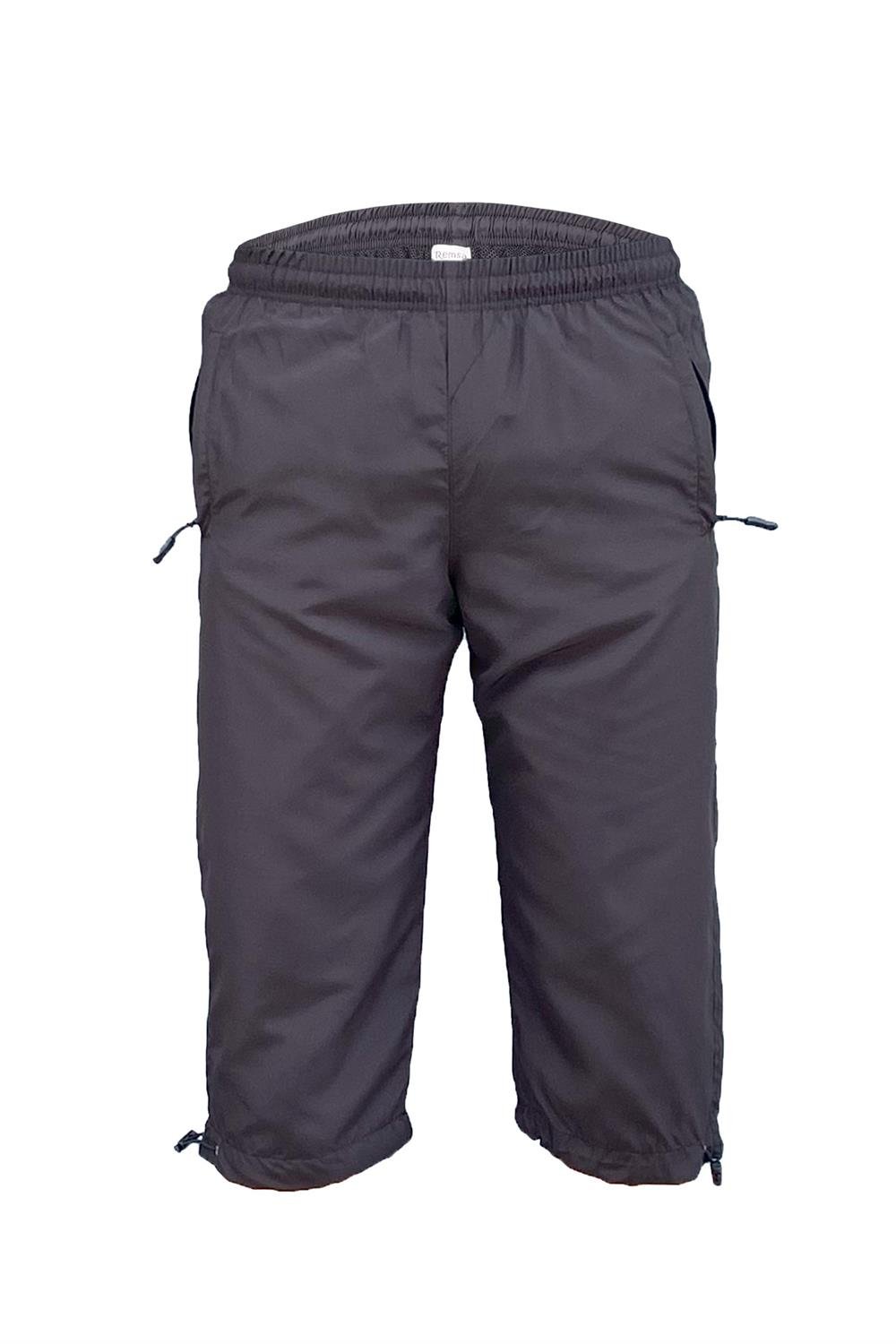 Remsa Erkek Havuz Deniz Uzun Kapri Şort Mayo RKS-01 Siyah