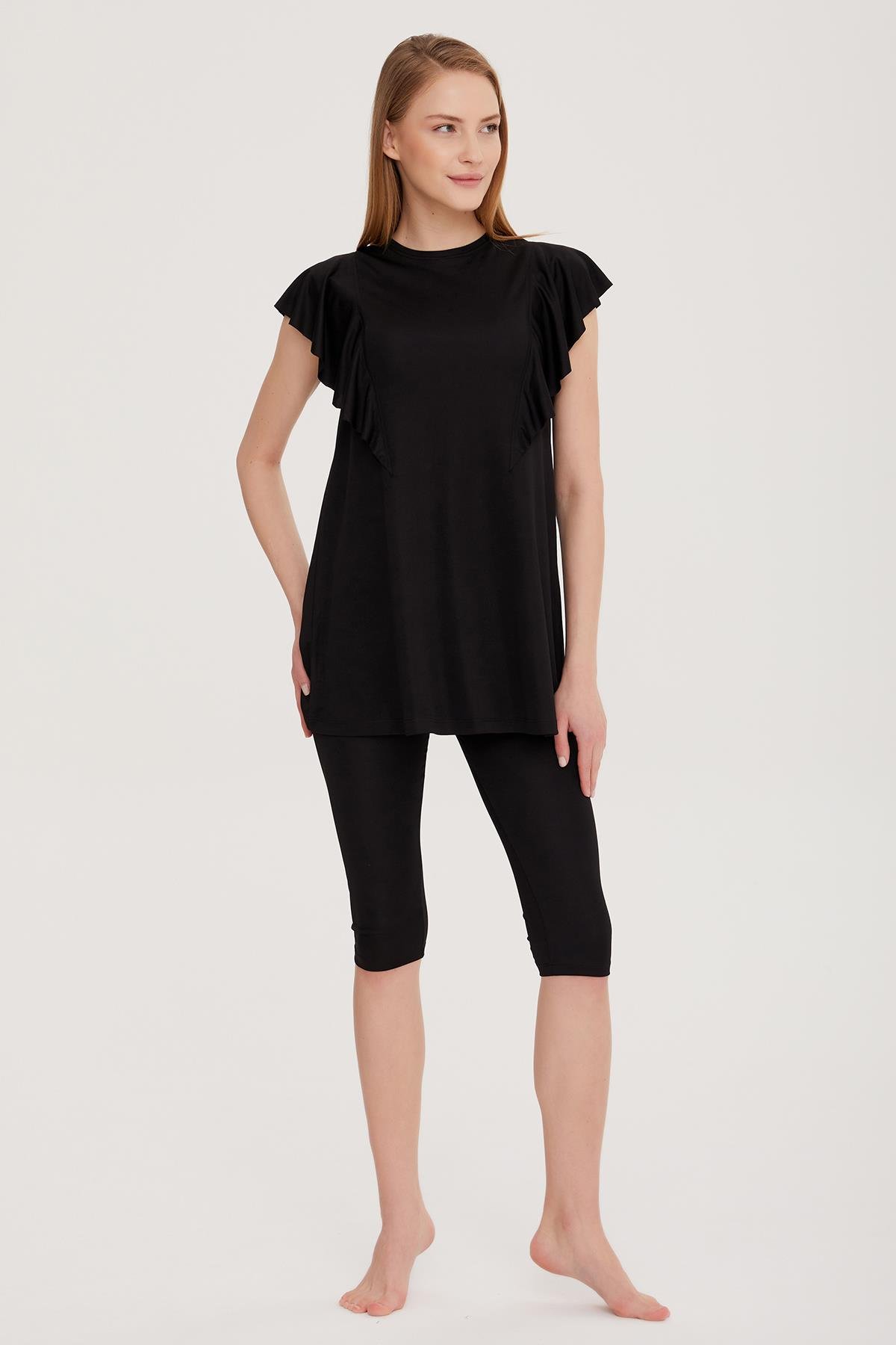 Remsa Fırfır Volan Detaylı Yarı Kapalı Mayo 2150 Hilal