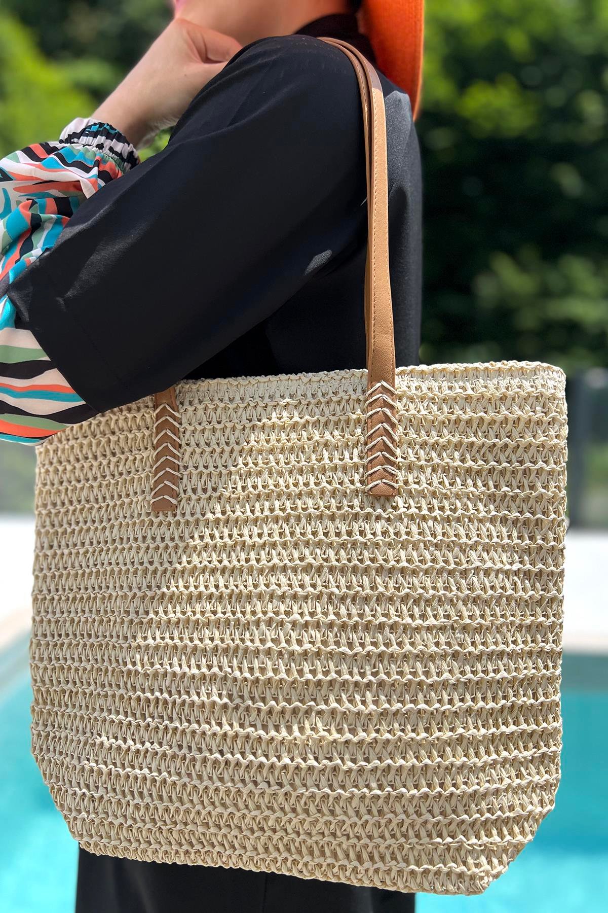 Remsa Hasır Plaj Çantası 005 Bej