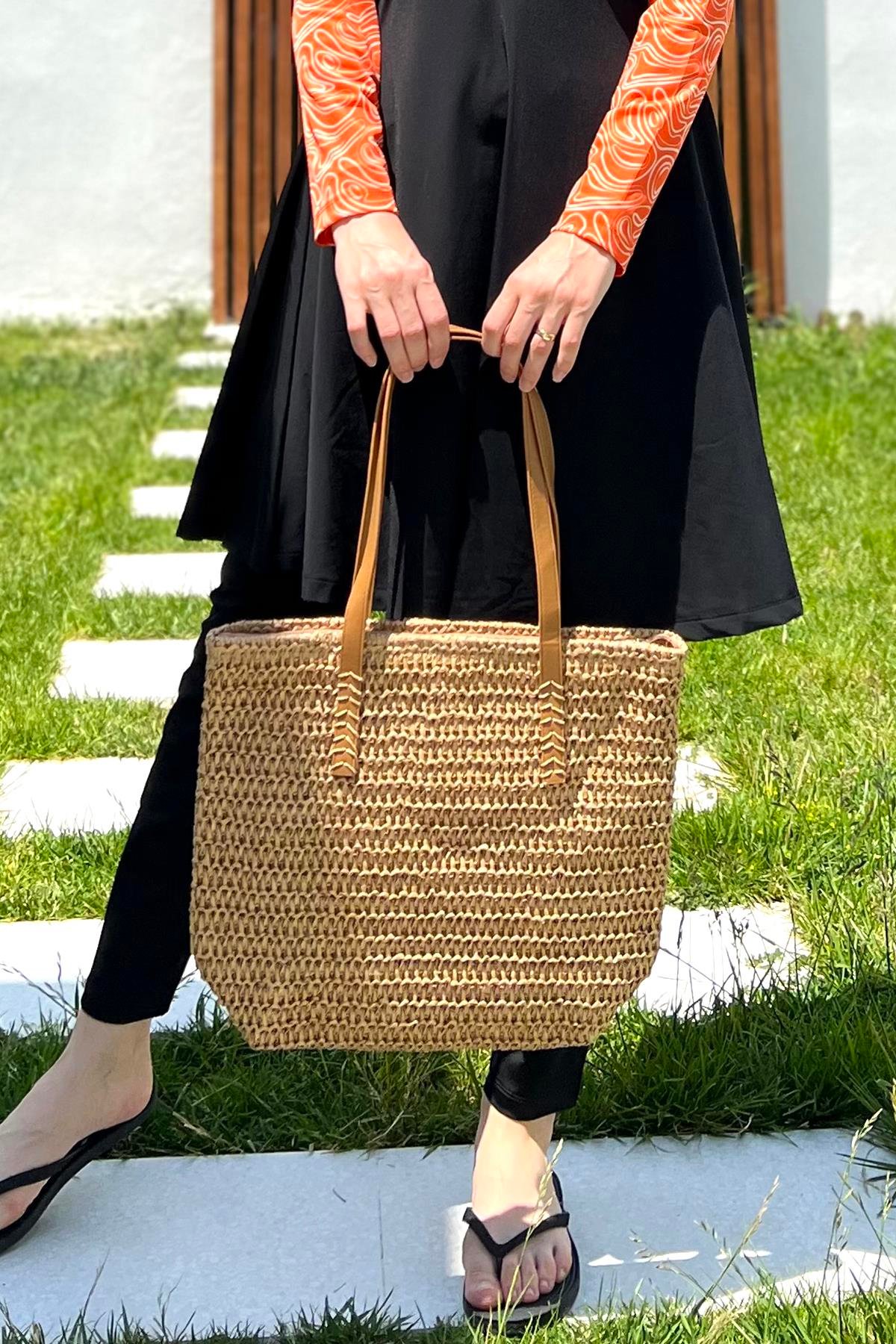 Remsa Hasır Plaj Çantası 005 Camel