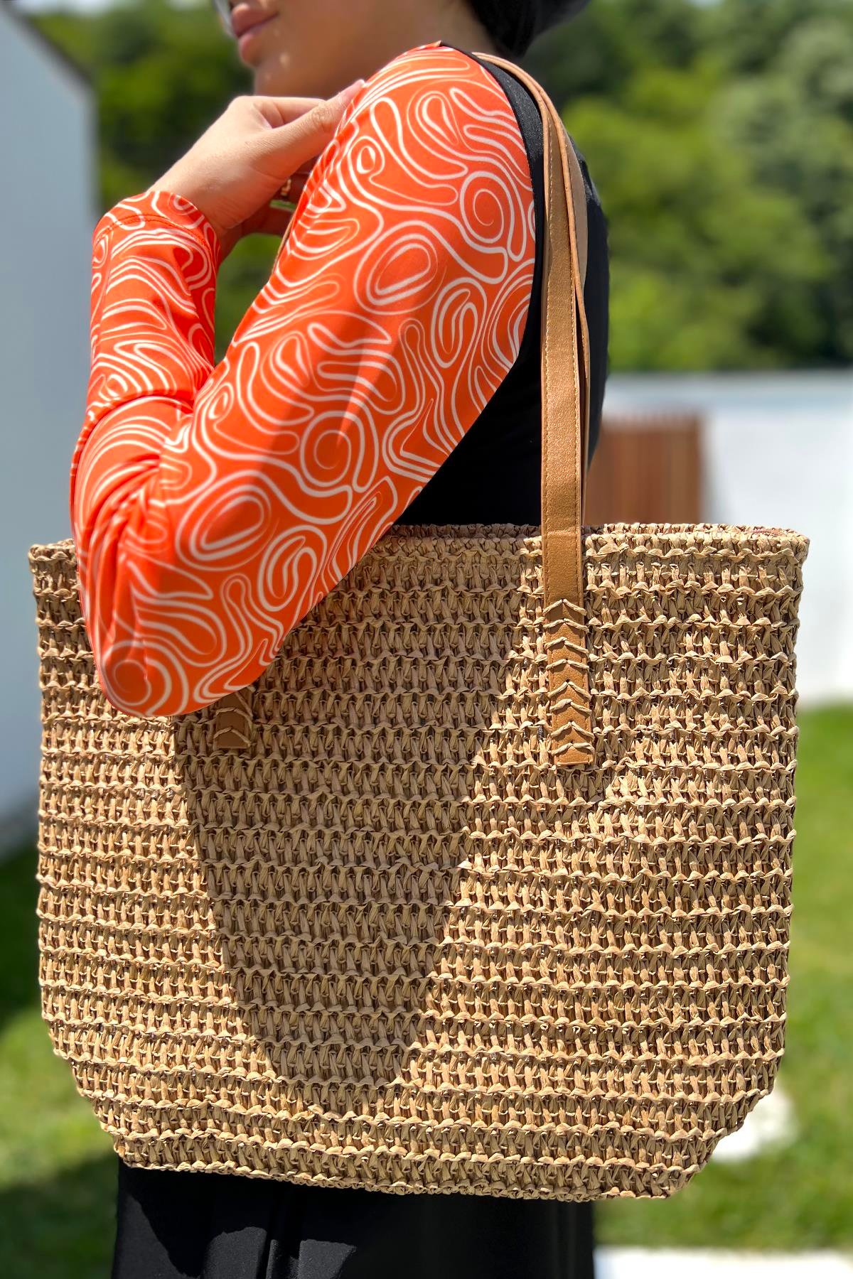 Remsa Hasır Plaj Çantası 005 Camel