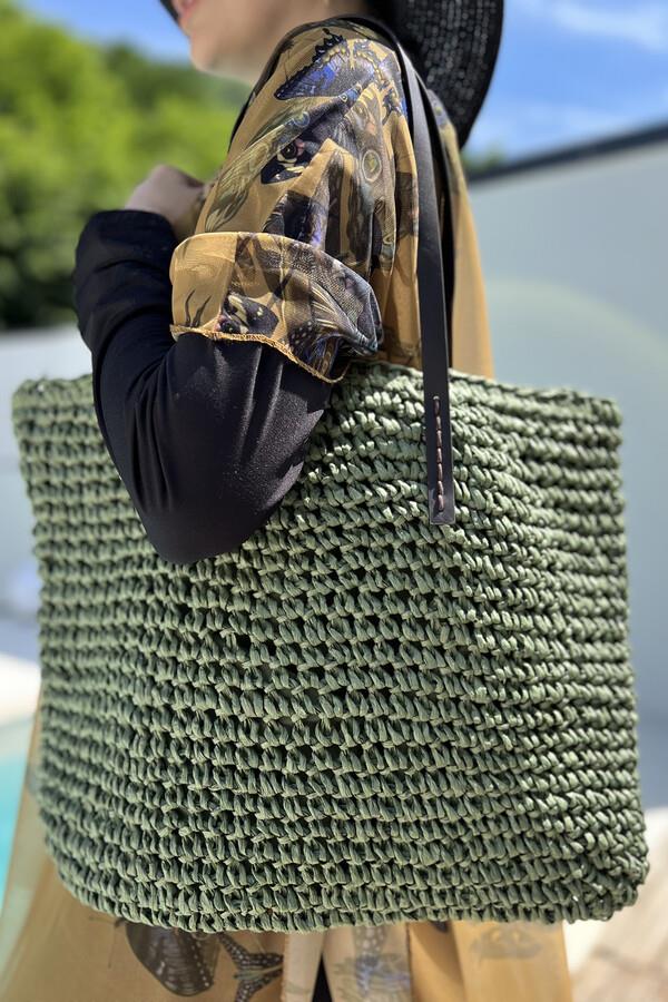 Remsa Hasır Plaj Çantası 011 Haki